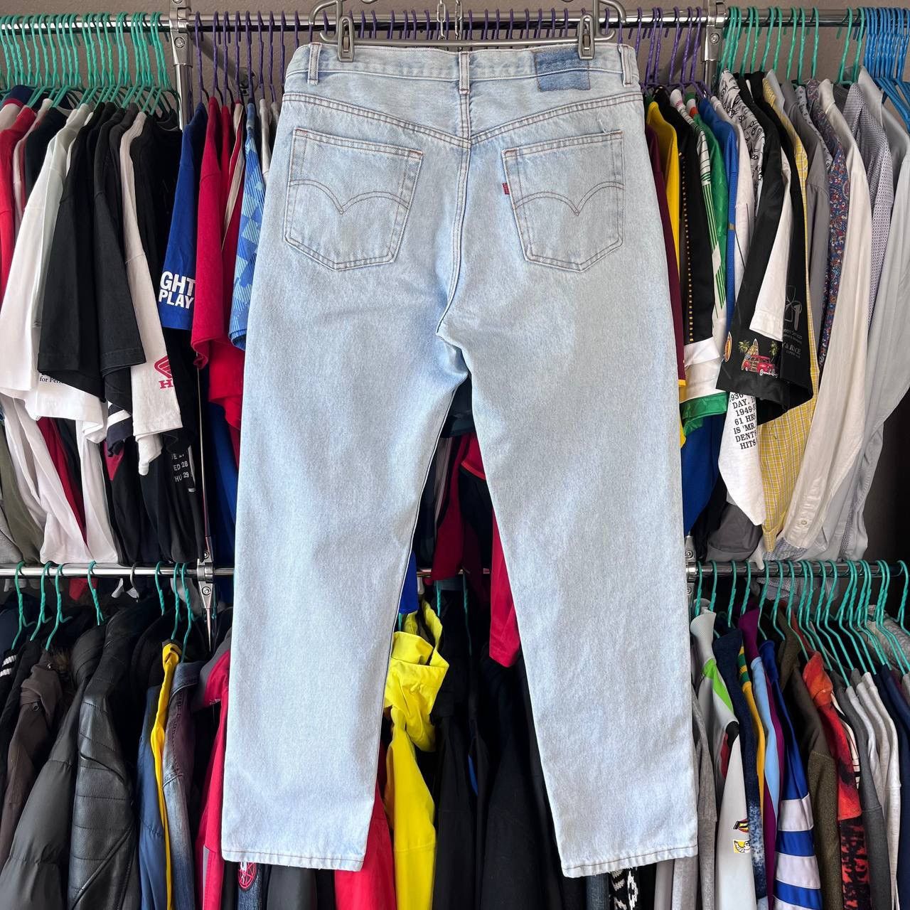 Levi's 90s Levis 501 Button Fly Blue Denim Pants Made in USA Size US 38 / EU 54 - 1 Thumbnail