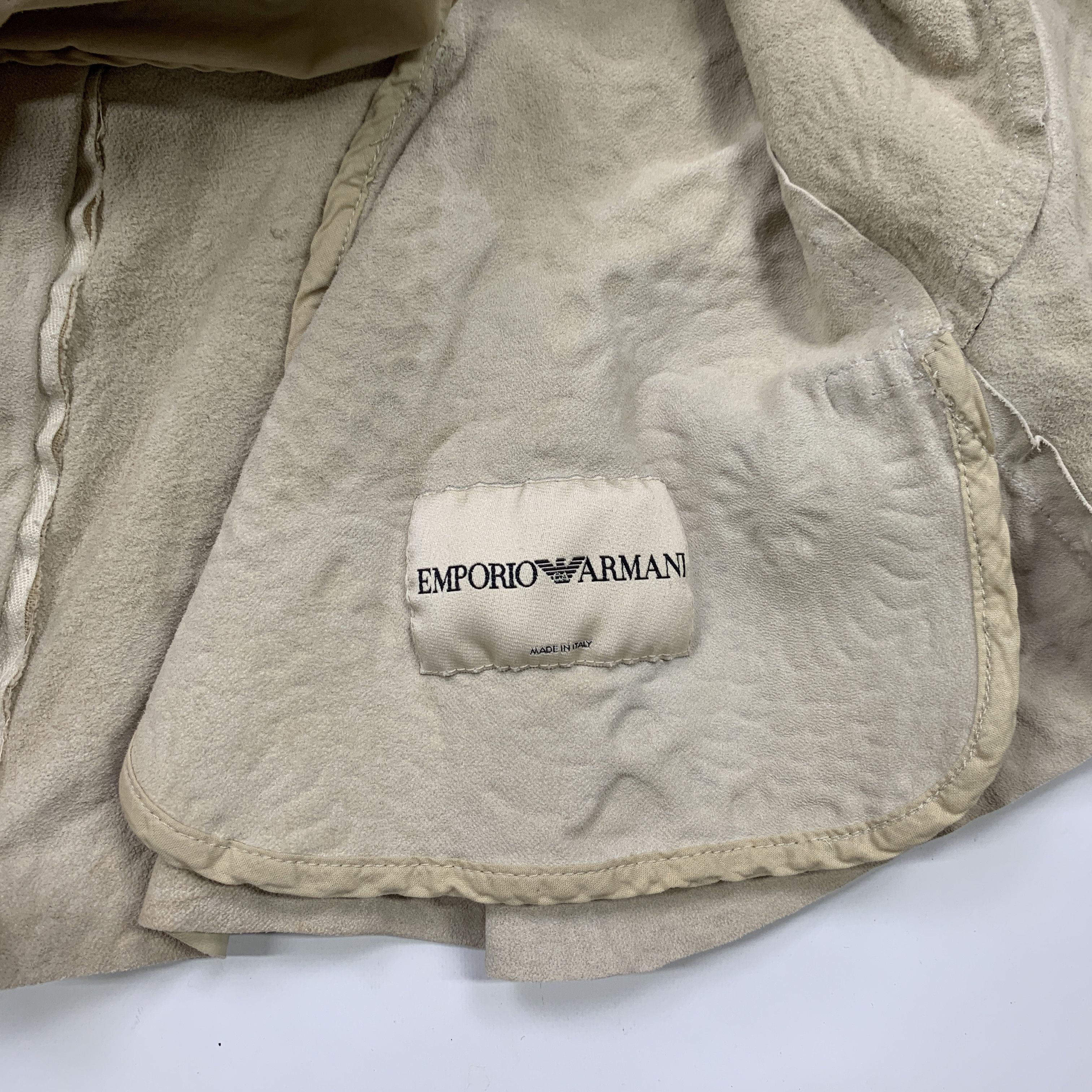 Armani × Emporio Armani 00s Floral Textured Leather Jacket Size M / US 6-8 / IT 42-44 - 10 Thumbnail