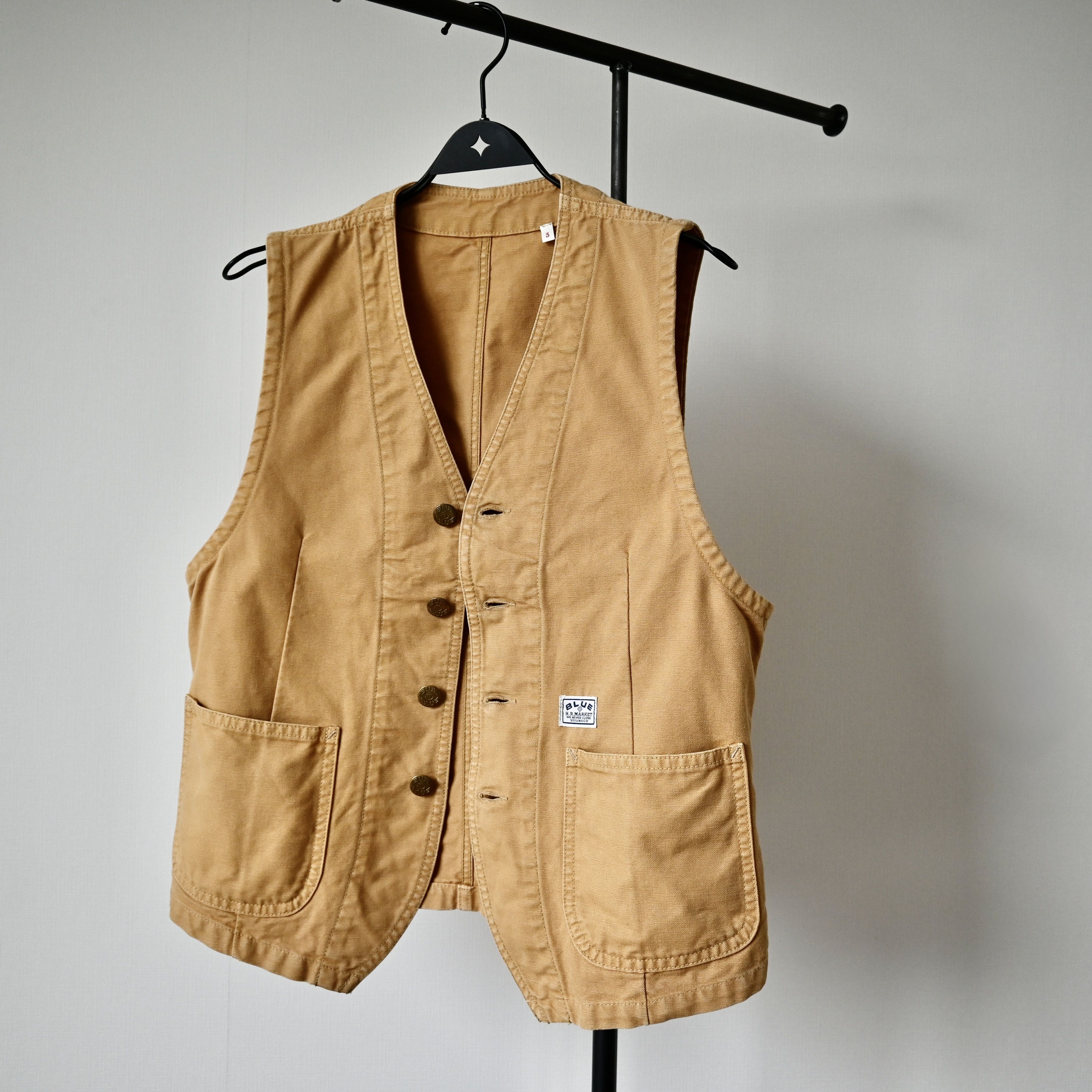 Blue Blue Japan BLUE H.R. MARKET cotton canvas engineer vest made in Japan Size US M / EU 48-50 / 2 - 16 Thumbnail