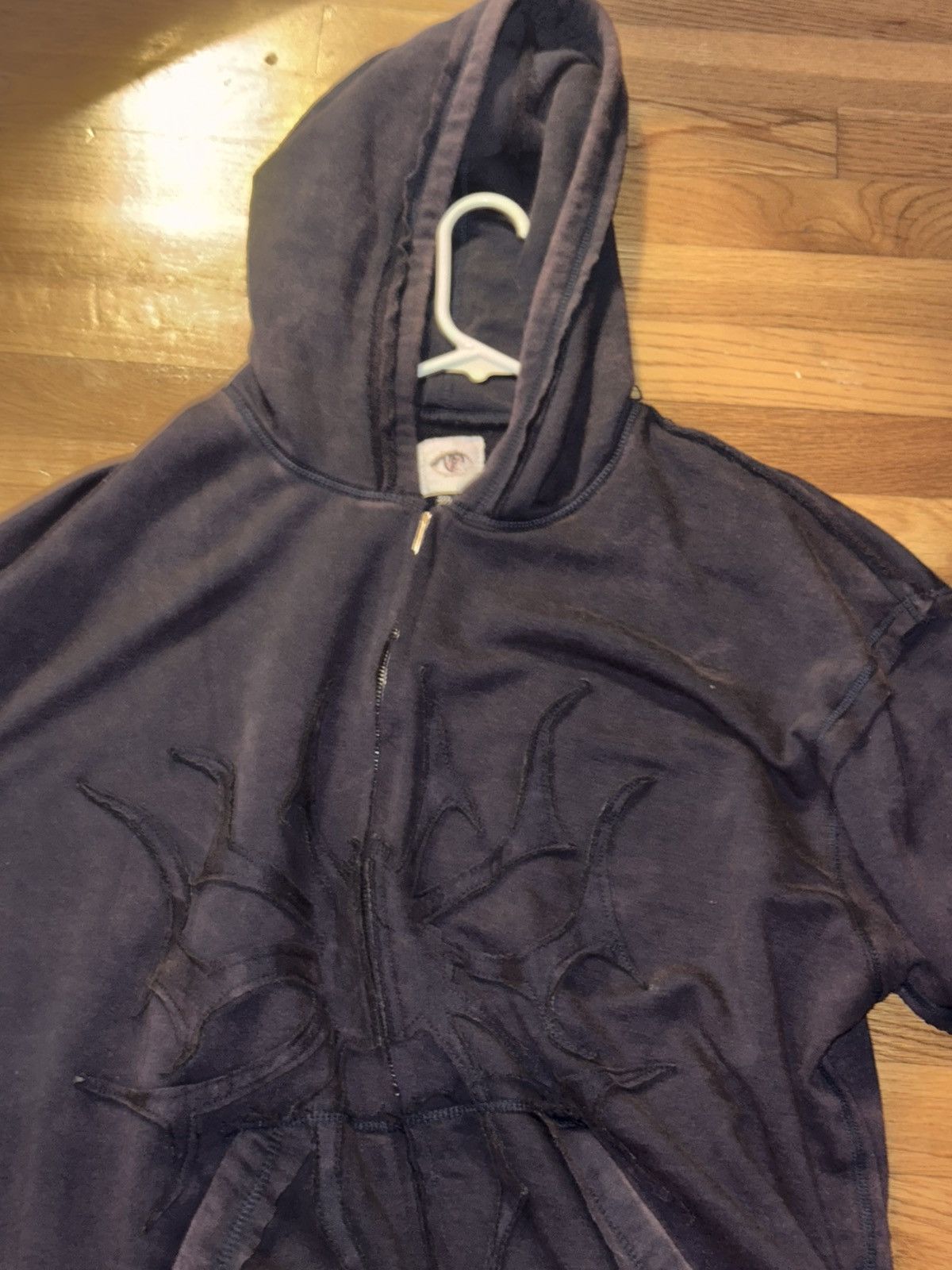 Other Purple Pholoh PhantomTroupe Distressed Zip Up Spider Hoodie Size US XXL / EU 58 / 5 - 9 Thumbnail
