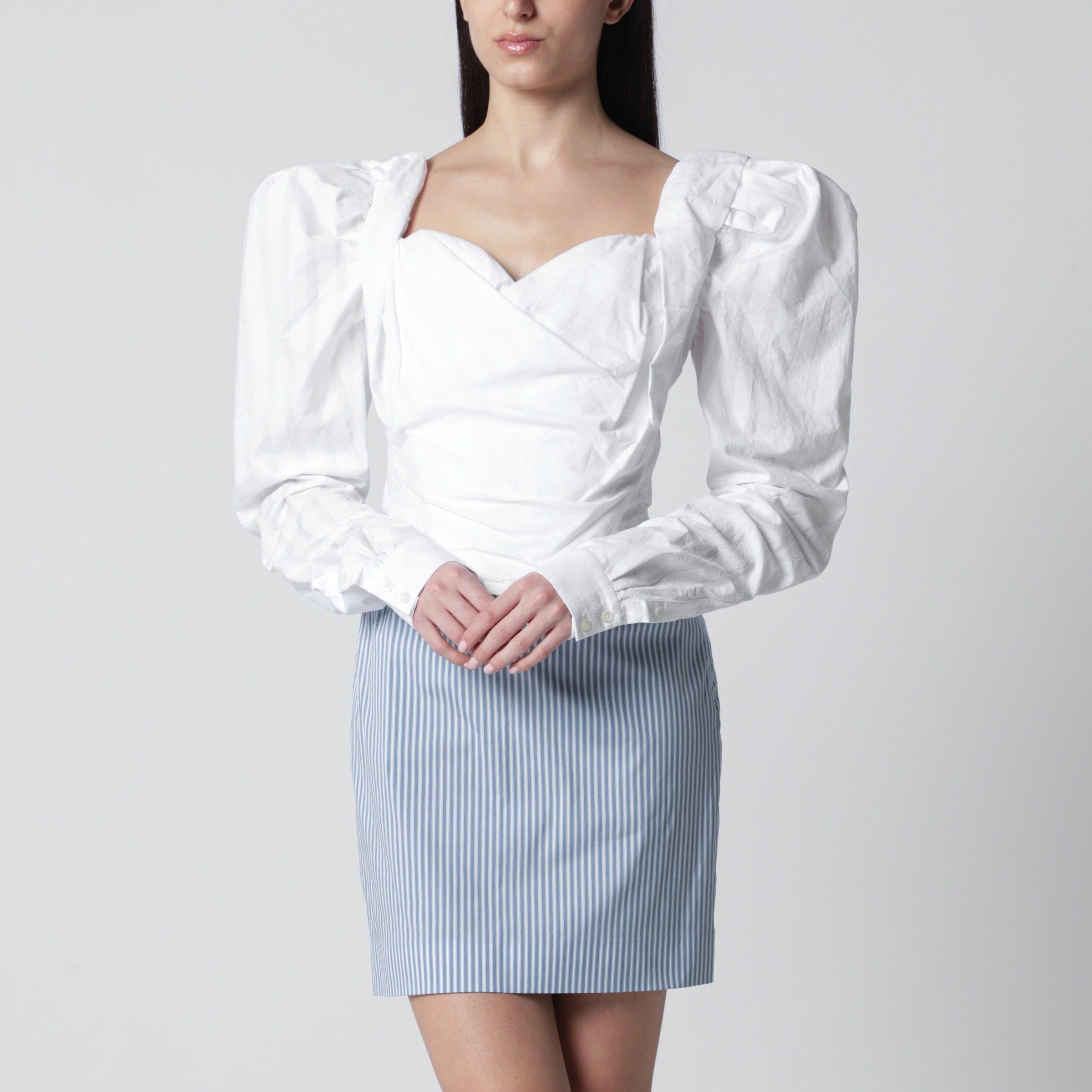 Vivienne Westwood Vivienne Westwood Sunday Corset Top In White Cotton Size M / US 6-8 / IT 42-44 - 1 Thumbnail