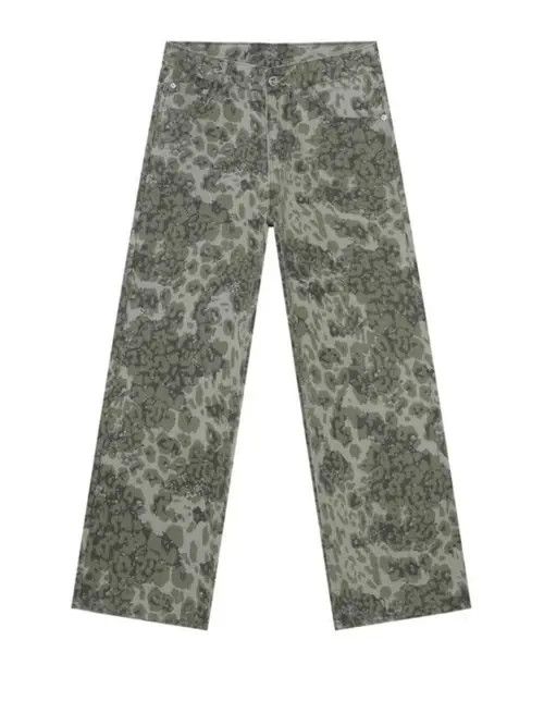 Japanese Brand VIBE Vintage washed camouflage leopard print baggy jeans Size US 34 / EU 50 - 5 Thumbnail