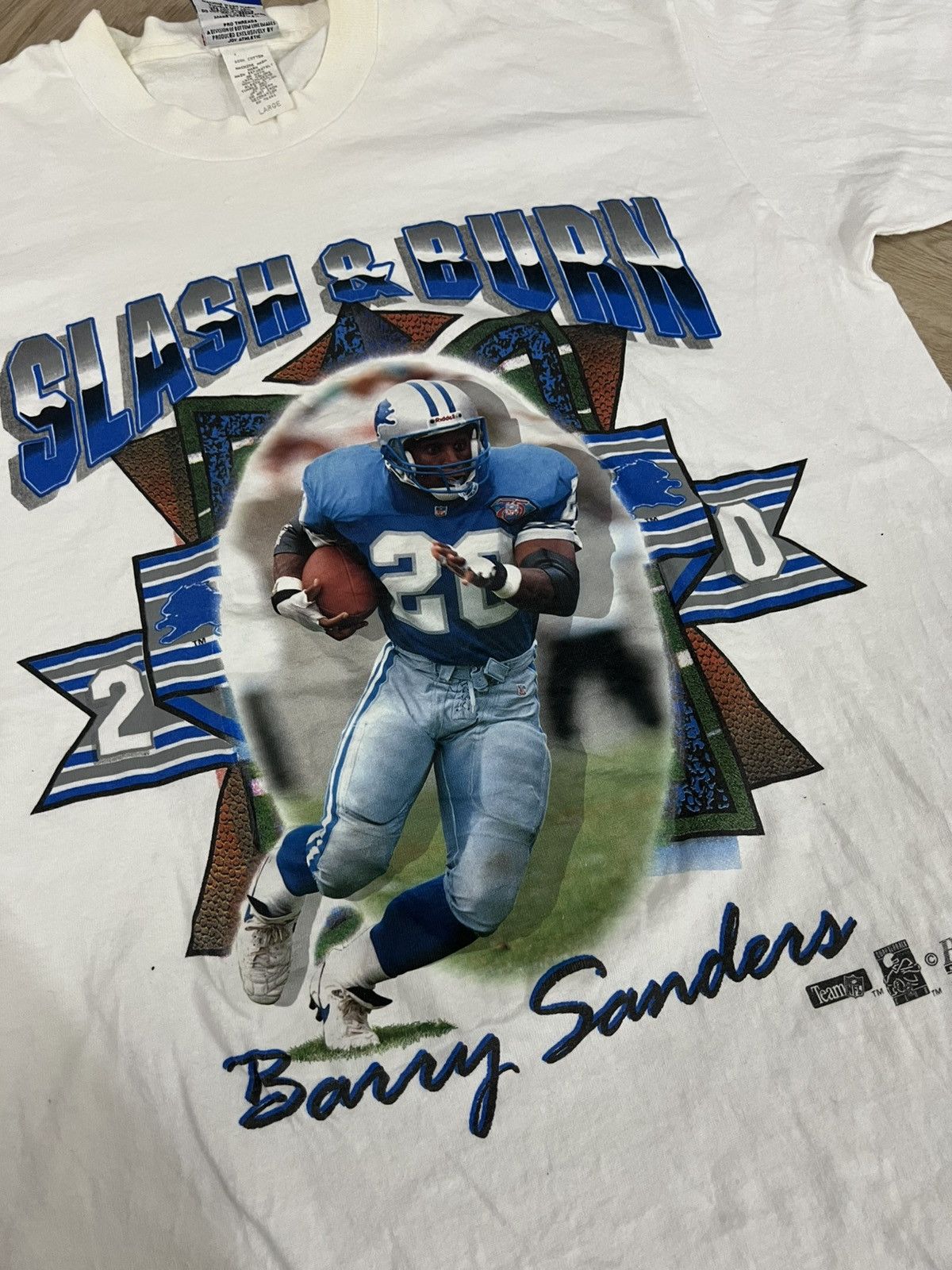 NFL × Vintage Vintage Barry Sanders 90s Shirt Size US L / EU 52-54 / 3 - 3 Thumbnail