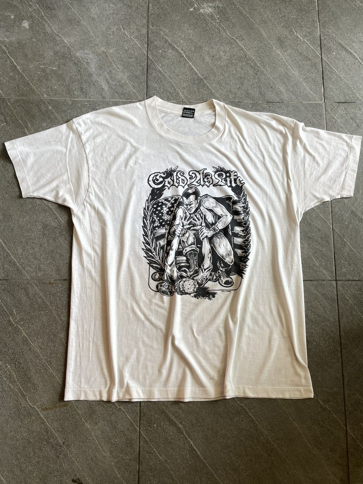 Band Tees Cold As Life Breakin’ The Law Vintage 90s Tshirt Detroit hc Size US XXL / EU 58 / 5 - 1 Thumbnail
