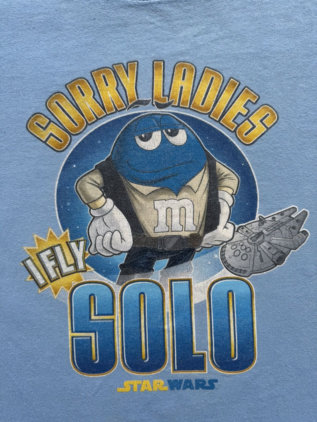 Vintage Funny Humor tee M&M’s blue t-shirt Size US M / EU 48-50 / 2 - 3 Thumbnail