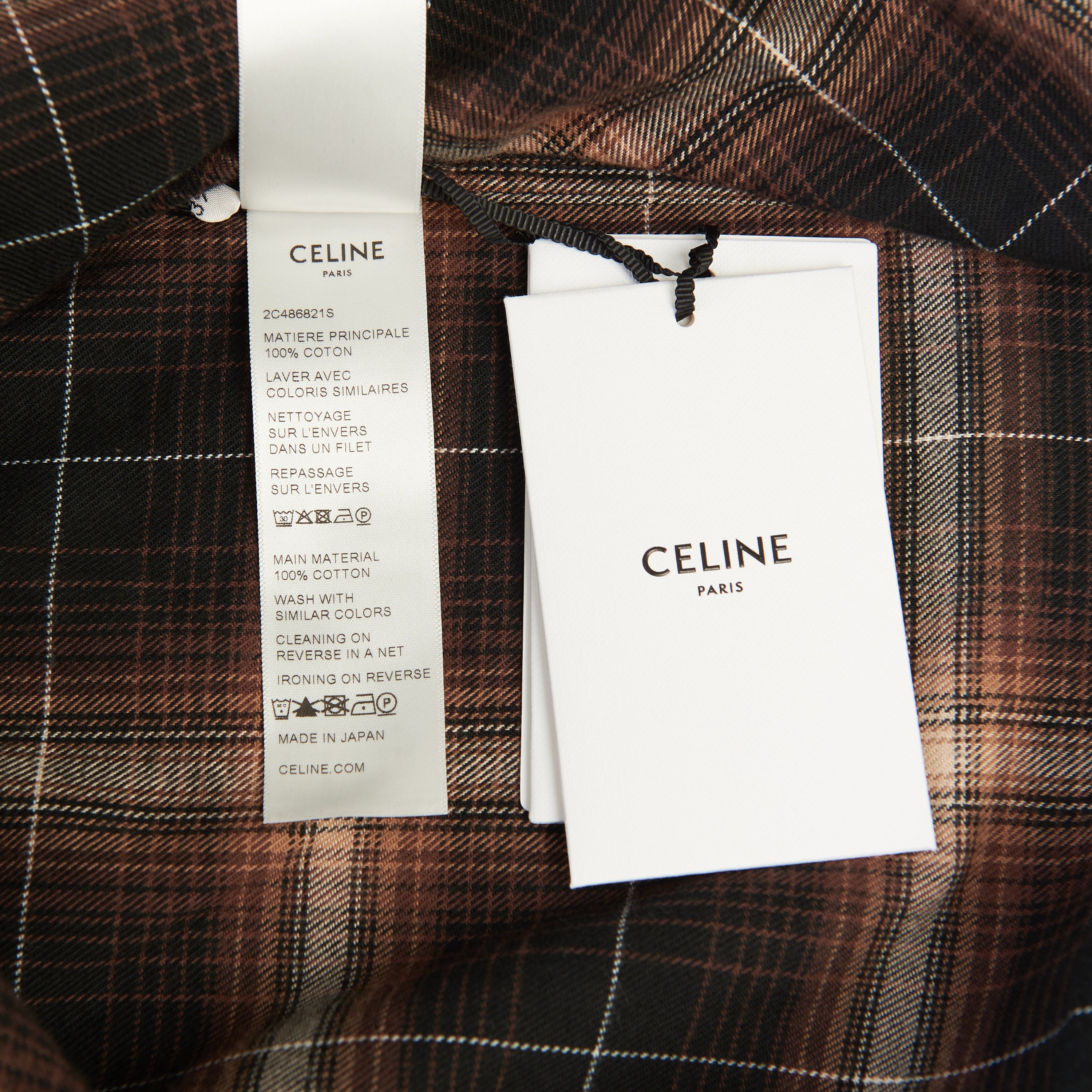 Celine Oversized Lumberjack Shirt In Cotton Checks Size 41 Size US L / EU 52-54 / 3 - 11 Thumbnail