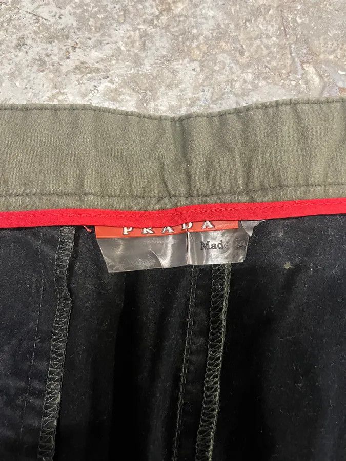 Prada × Vintage 2000s Prada Olive Linea Rossa Pants Size US 33 - 10 Thumbnail