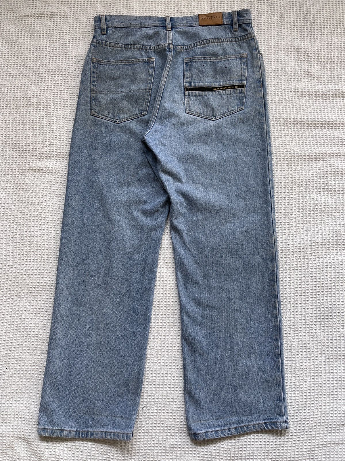 image of Jnco x Kenneth Cole vtg Reaction Kenneth Cole Light Blue Baggy Jeans in Light Blue Wash (Size 34)