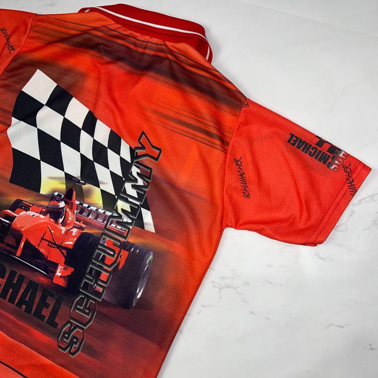 Vintage VINTAGE 90S F1 MICHAEL SCHUMACHER AOP JERSEY Size US M / EU 48-50 / 2 - 10 Thumbnail