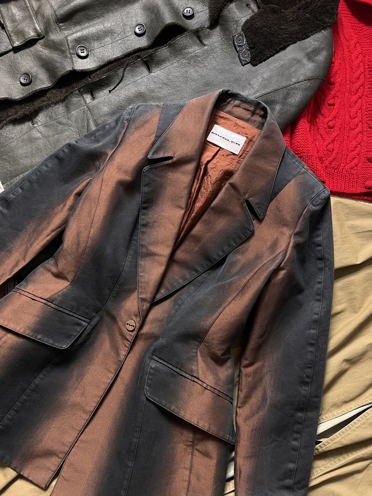 Thierry Mugler Stunning Thierry Mugler Black Bronze Cotton Womans Blazer Size L / US 10 / IT 46 - 7 Thumbnail