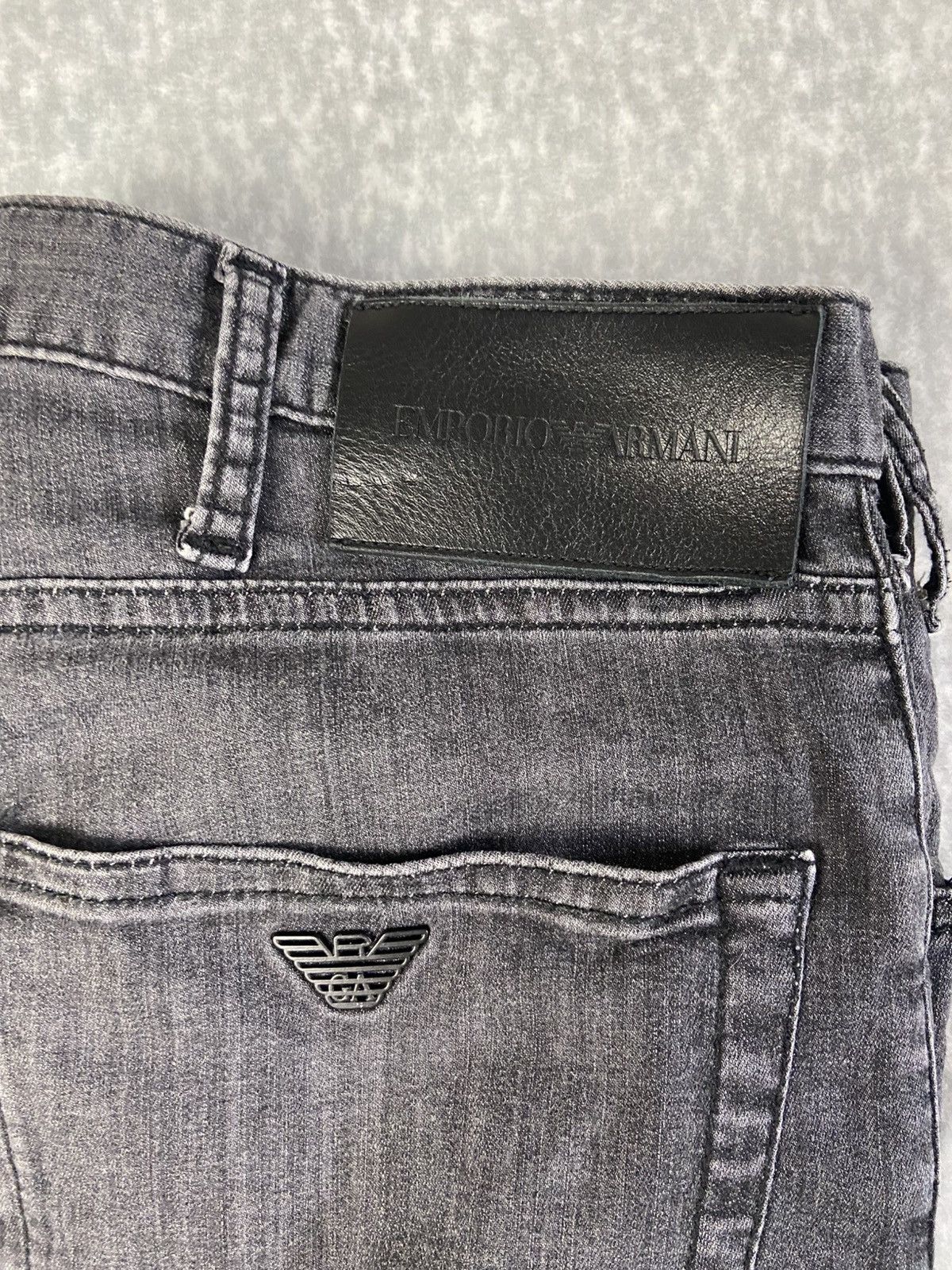 Emporio Armani Emporio Armani Grey Slim Fit Jeans Size US 31 - 2 Thumbnail