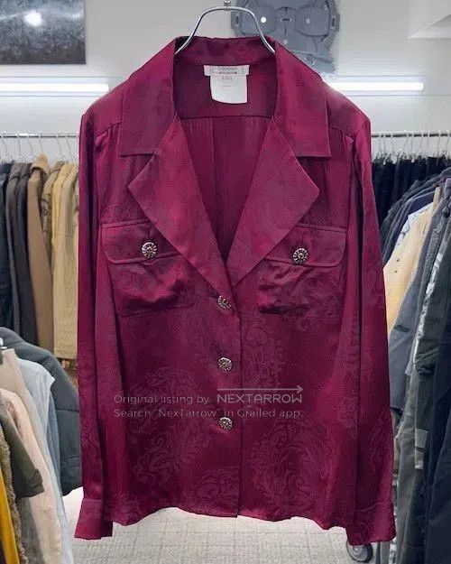 Saint Laurent Paris Yves Saint Laurent 1980s Floral Silk Shirt. Size XXS / US 00 / IT 34 - 1 Thumbnail