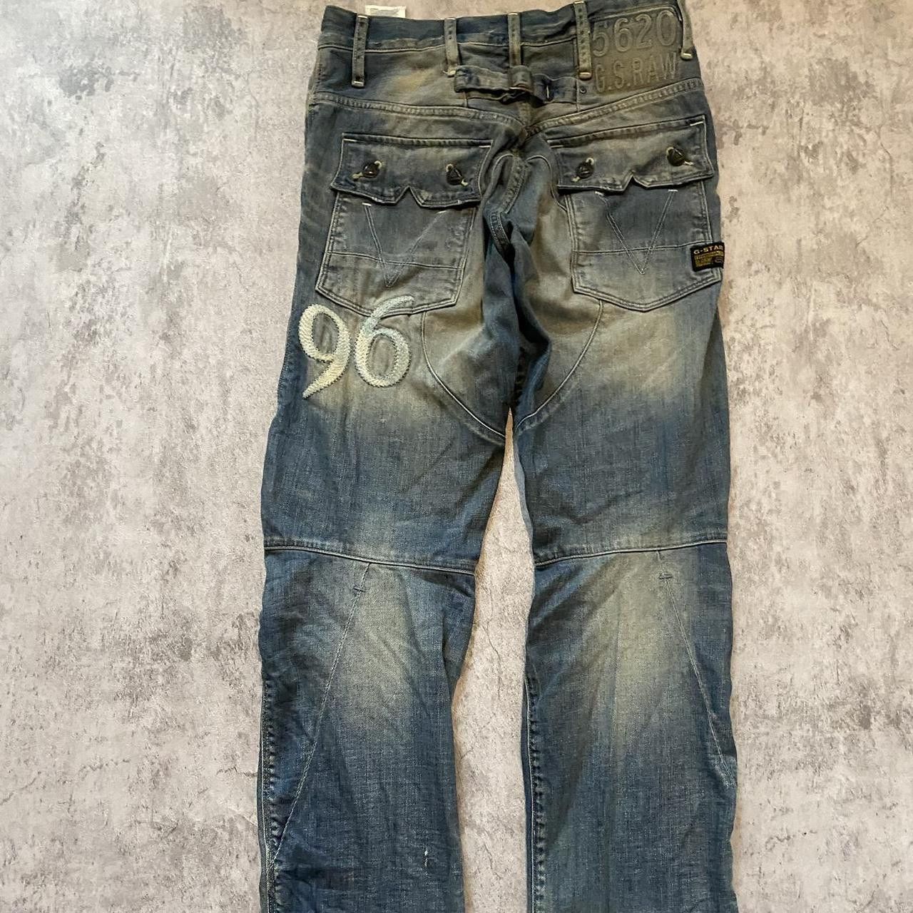 G-Star G-Star raw denim jeans with white paint markings Size US 32 / EU 48 - 1 Thumbnail
