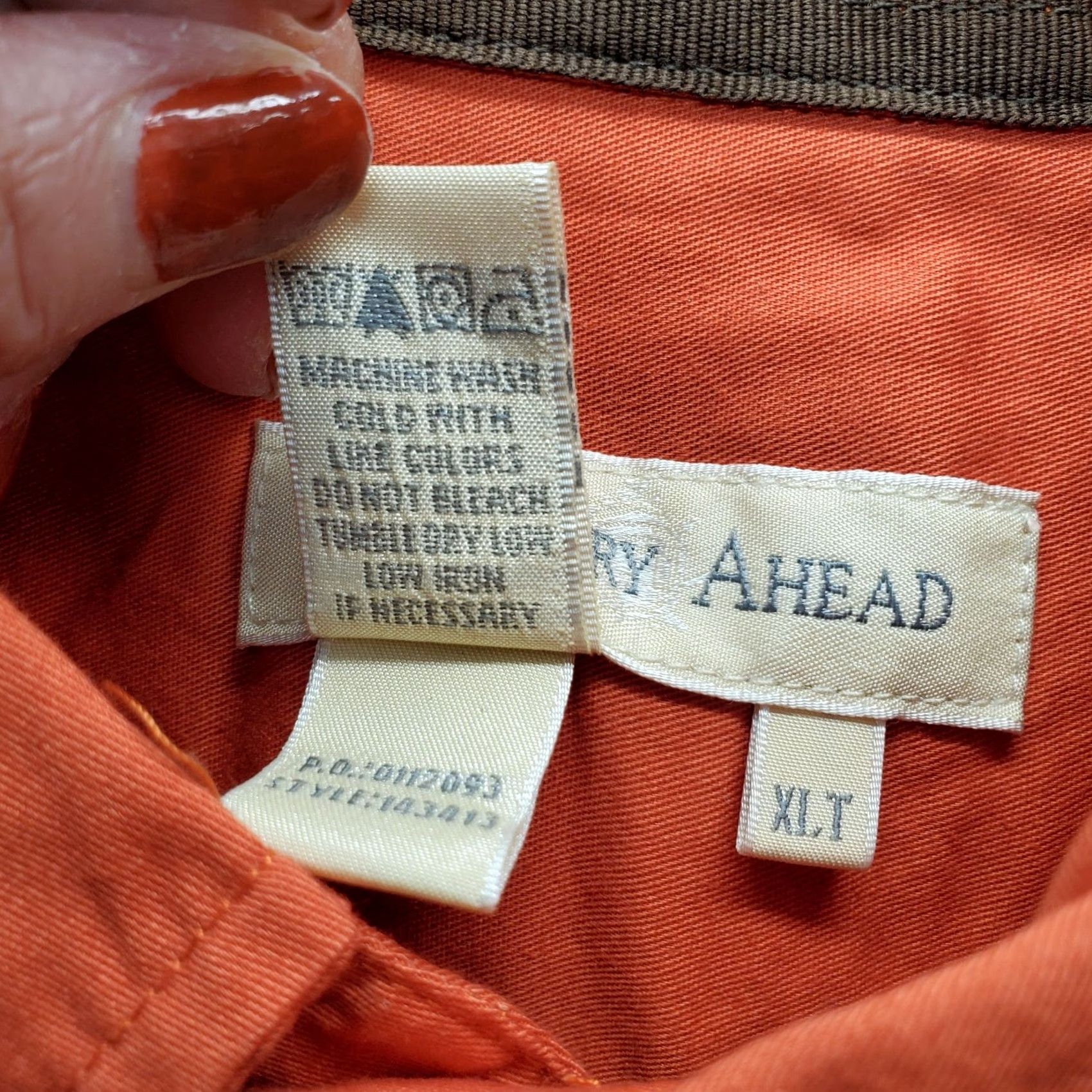 The Territory Ahead Territory Ahead Mens Orange Long Sleeve Button-Down Casual Shirt XLT Size US XL / EU 56 / 4 - 6 Thumbnail