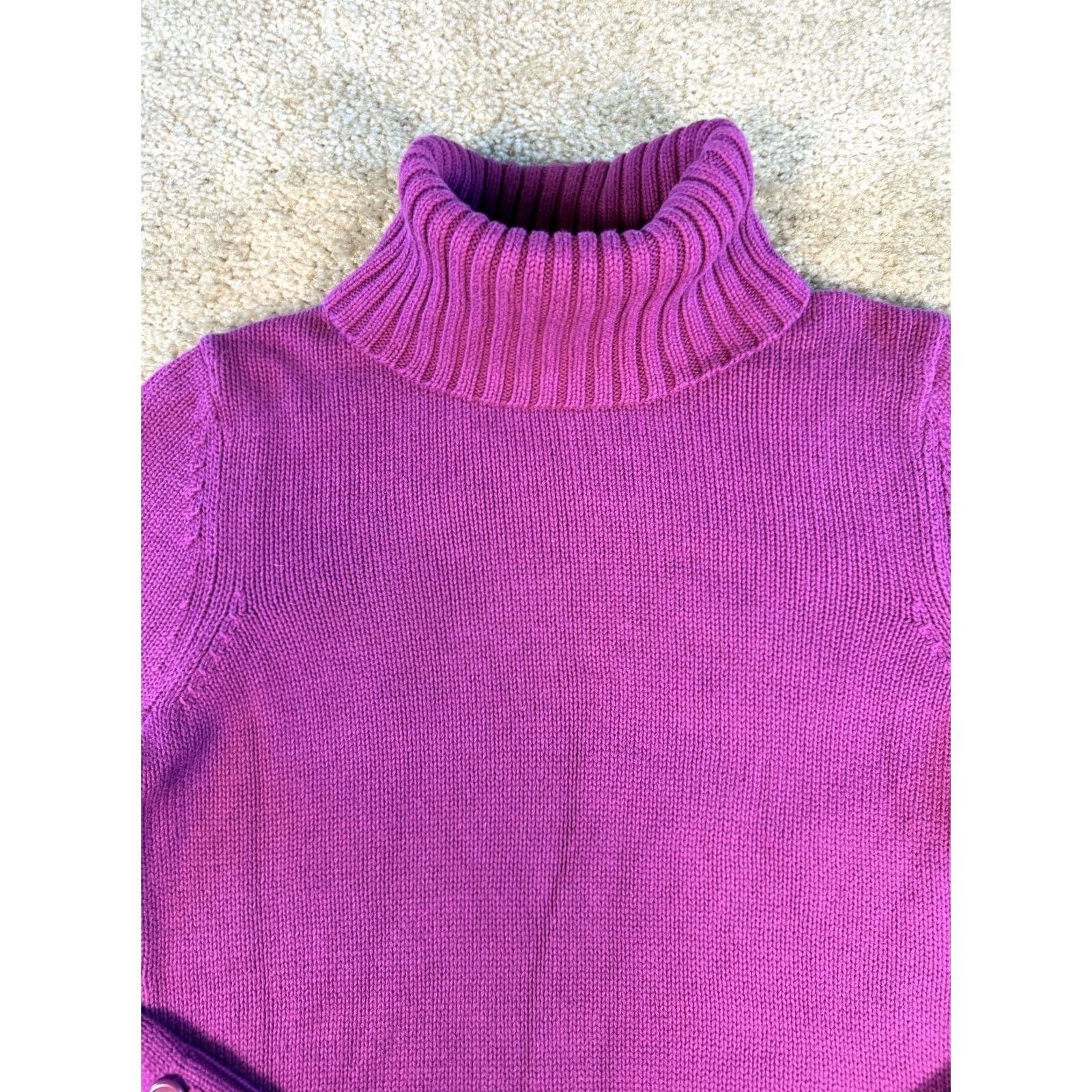 Loft LOFT Womens Sweater Size XS Pink Pullover Turtleneck Stretch Size XS / US 0-2 / IT 36-38 - 3 Thumbnail