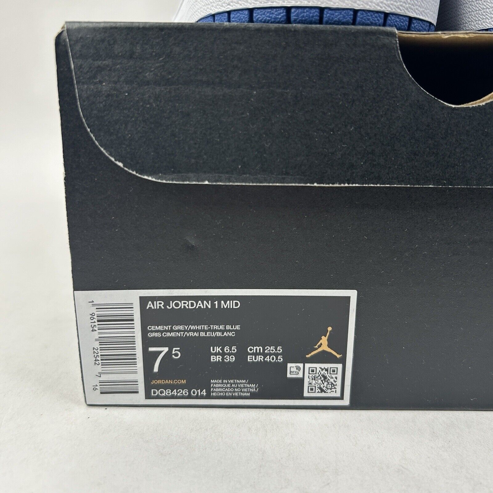 Nike Nike Air Jordan 1 Mid Retro “True Blue” 2024 Size US 7.5 / EU 40-41 - 5 Thumbnail