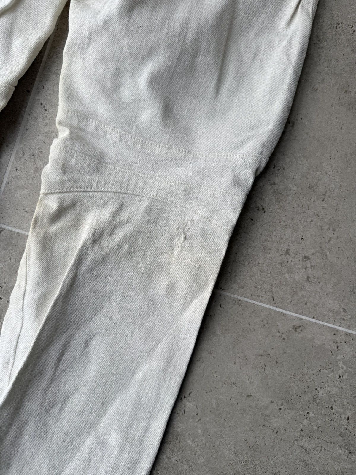 Balmain Balmain x H&M Biker White Coated Jeans Size 24" / US 00 / IT 34 - 3 Thumbnail