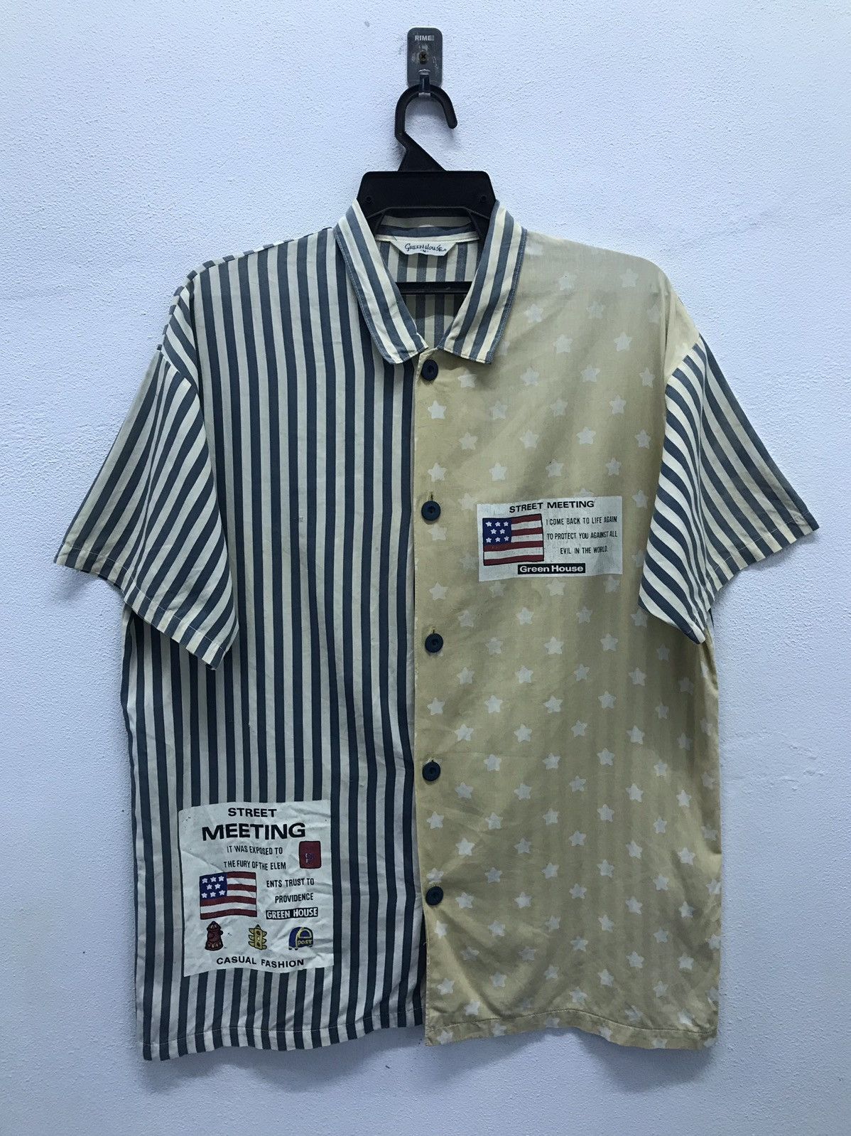 Vintage Vintage Green House Street Meeting Casual Fashion Shirt Size US L / EU 52-54 / 3 - 1 Thumbnail