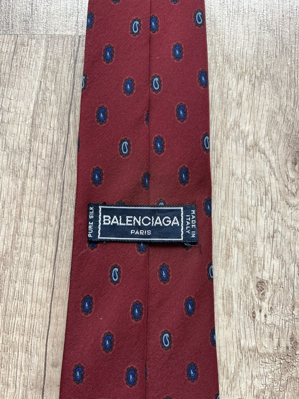 Balenciaga × Vintage Rare Vintage Balenciaga Paris Tie — 100% Silk Size ONE SIZE - 4 Thumbnail