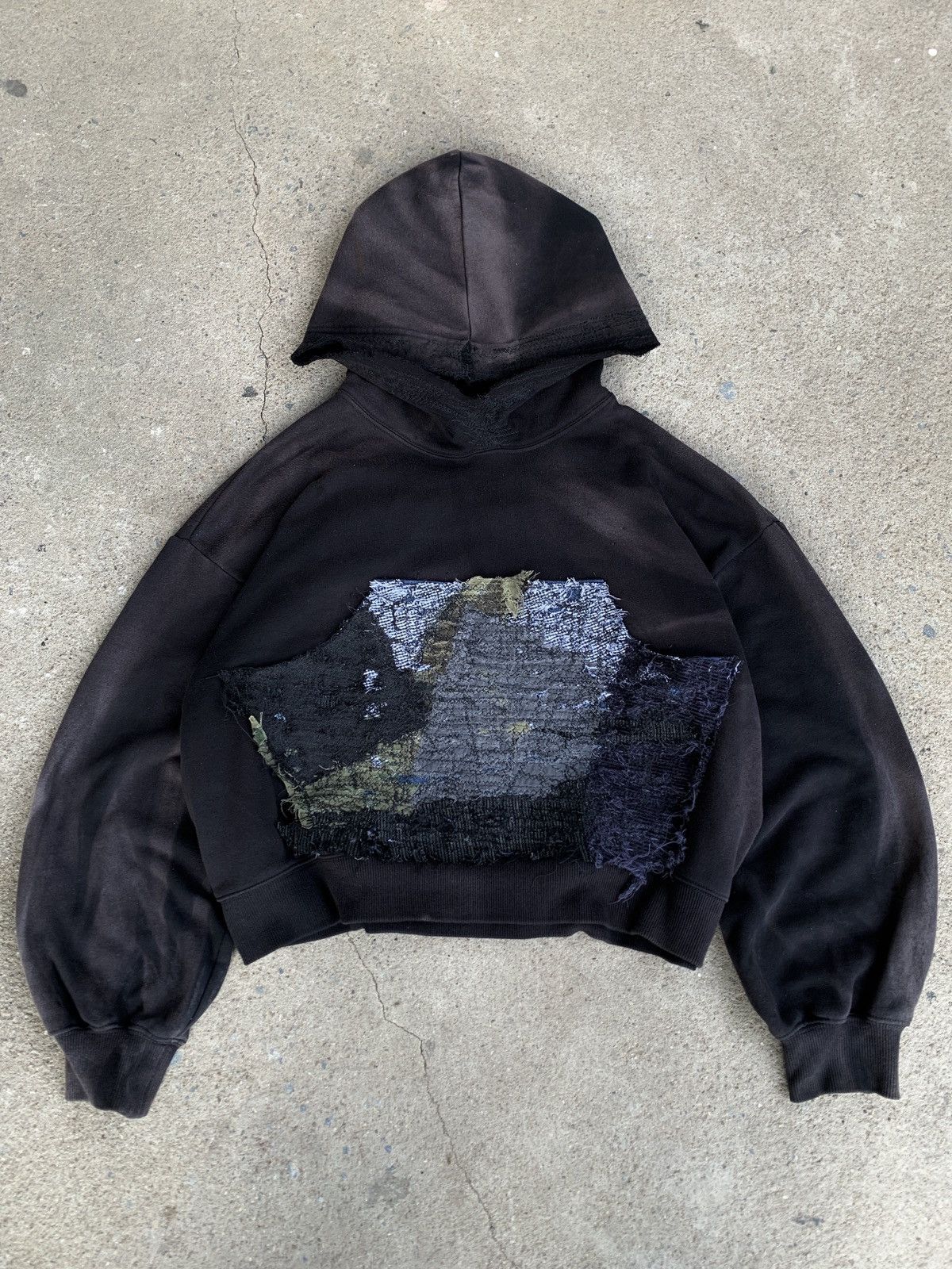 Other Thrashed Faded Vintage Sashiko Patchwork Hoodie Distressed Size US L / EU 52-54 / 3 - 3 Thumbnail