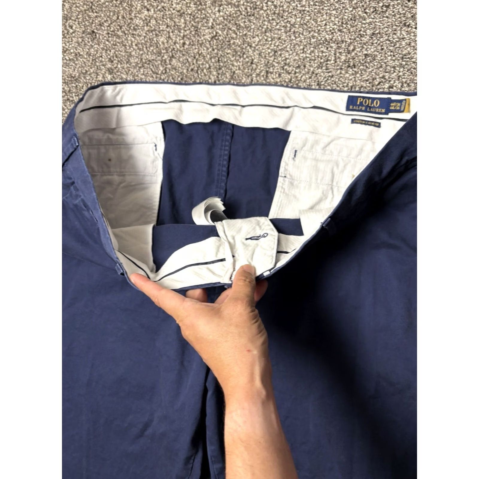 Polo Ralph Lauren Polo Ralph Lauren Chino Pants Men 44x27 Cotton Stretch Blue Regular Waist Flat Front 5-Pocket Size US XXL / EU 58 / 5 - 6 Thumbnail