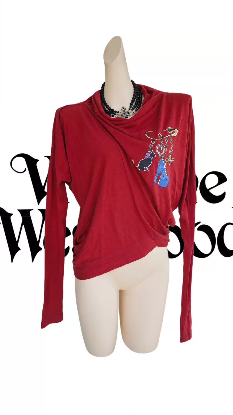 Vivienne Westwood Vivienne Westwood Red Asymmetric Top Size US M / EU 48-50 / 2 - 1 Thumbnail