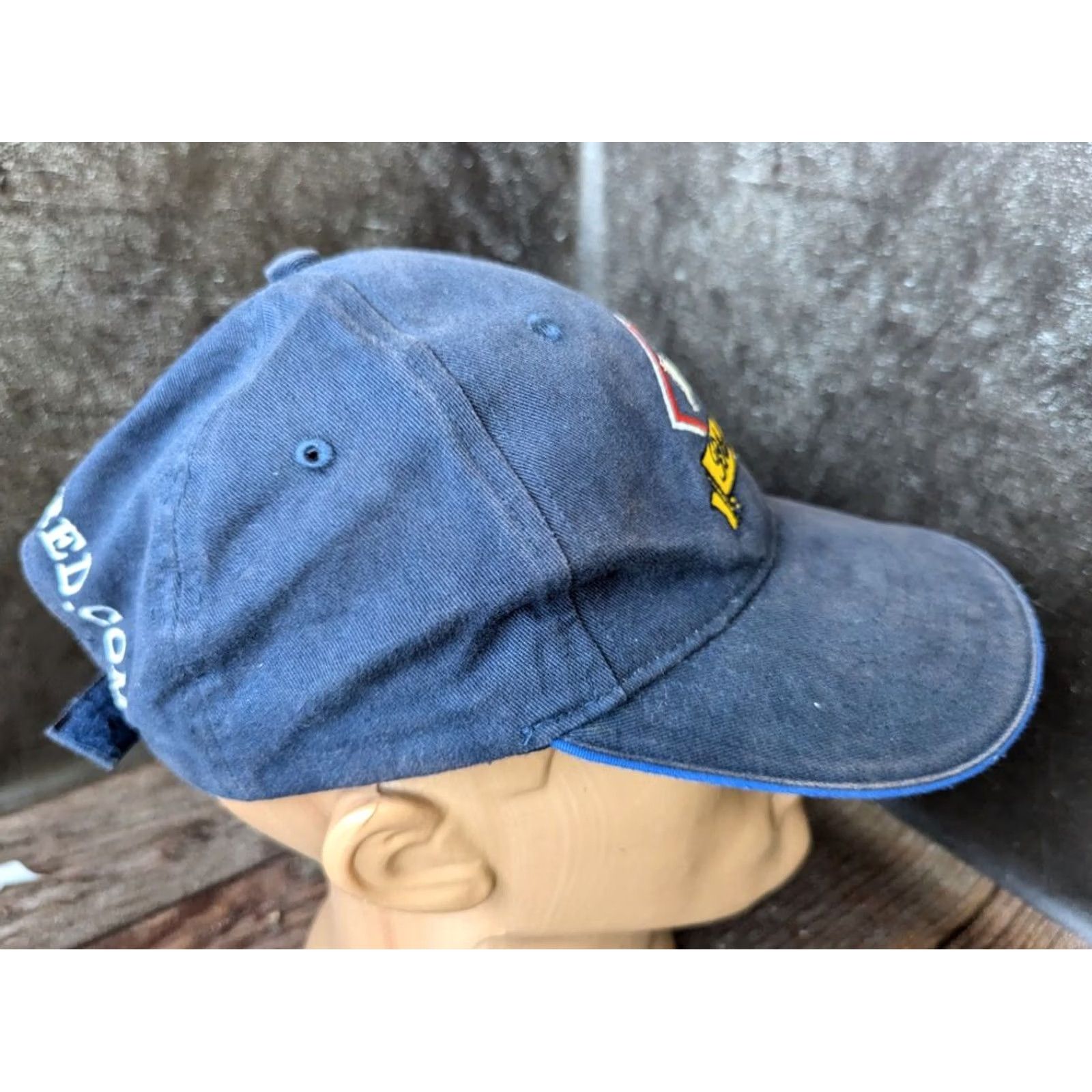 Vintage Blue Chip Feed Blue Baseball Cap Men One Size Blue Baseball Cap Size ONE SIZE - 3 Thumbnail