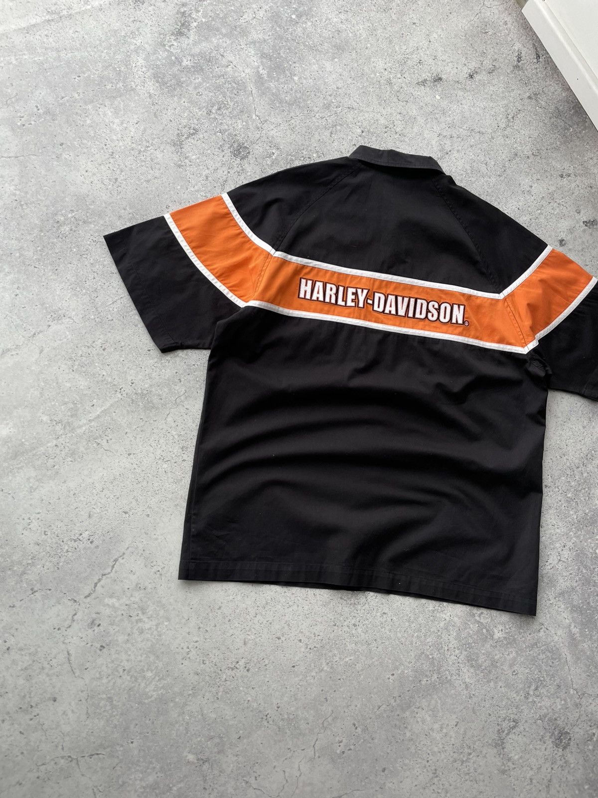 Harley Davidson VTG Harley Davidson Racing Motorcycle Big Logo Button Shirt Size US M / EU 48-50 / 2 - 3 Thumbnail