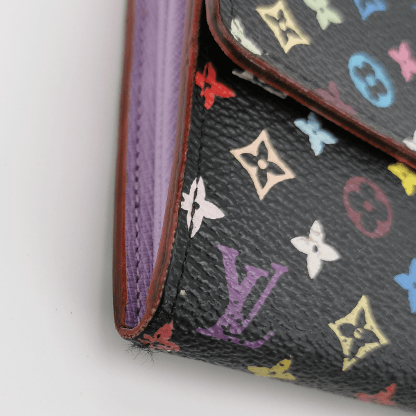 Louis Vuitton Louis Vuitton (LV) Cowhide Black Tricolor Snap Button Long Size ONE SIZE - 4 Thumbnail