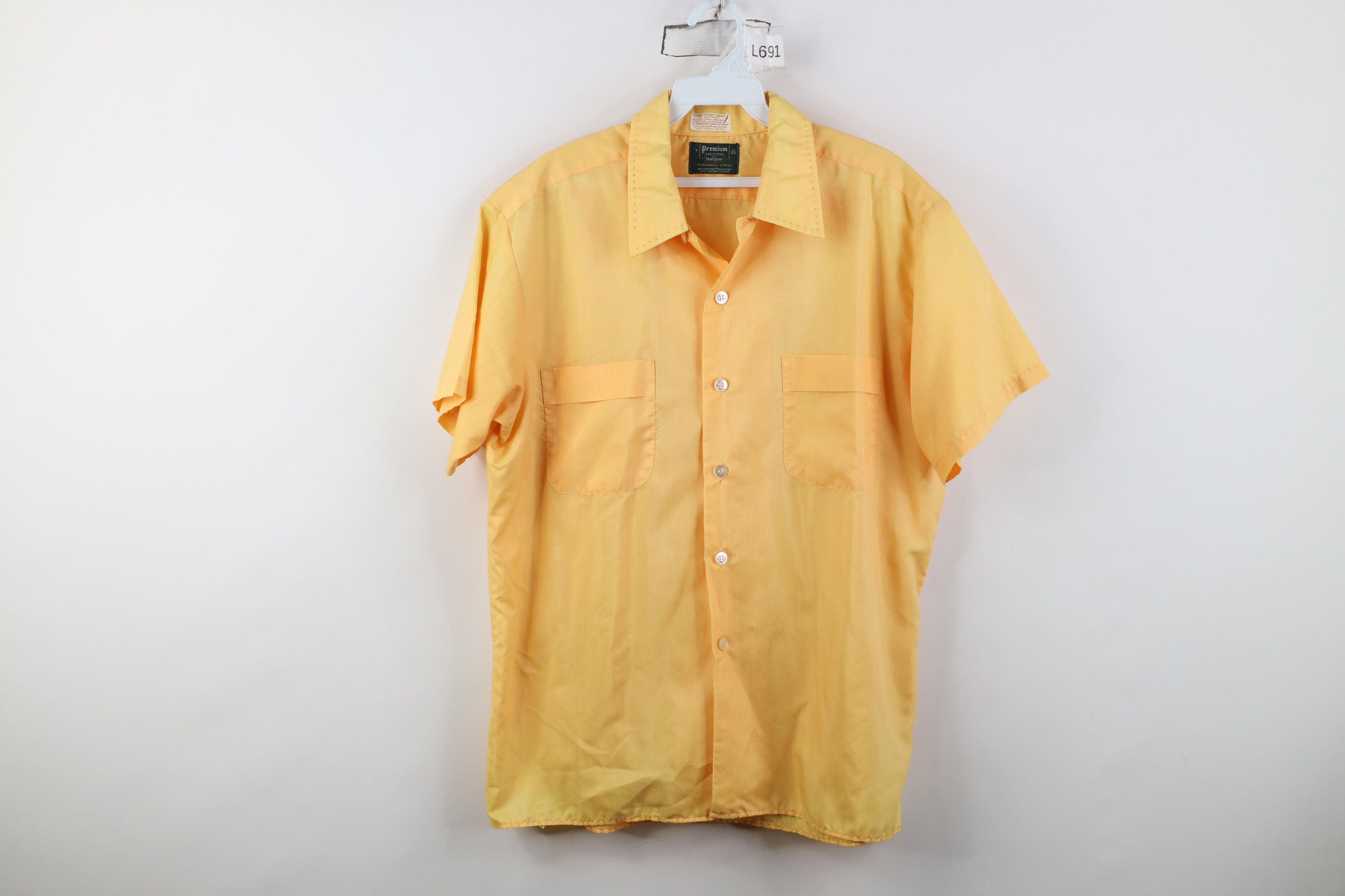 Vintage Vintage 60s Rockabilly Short Sleeve Collared Button Shirt Size US L / EU 52-54 / 3 - 1 Thumbnail