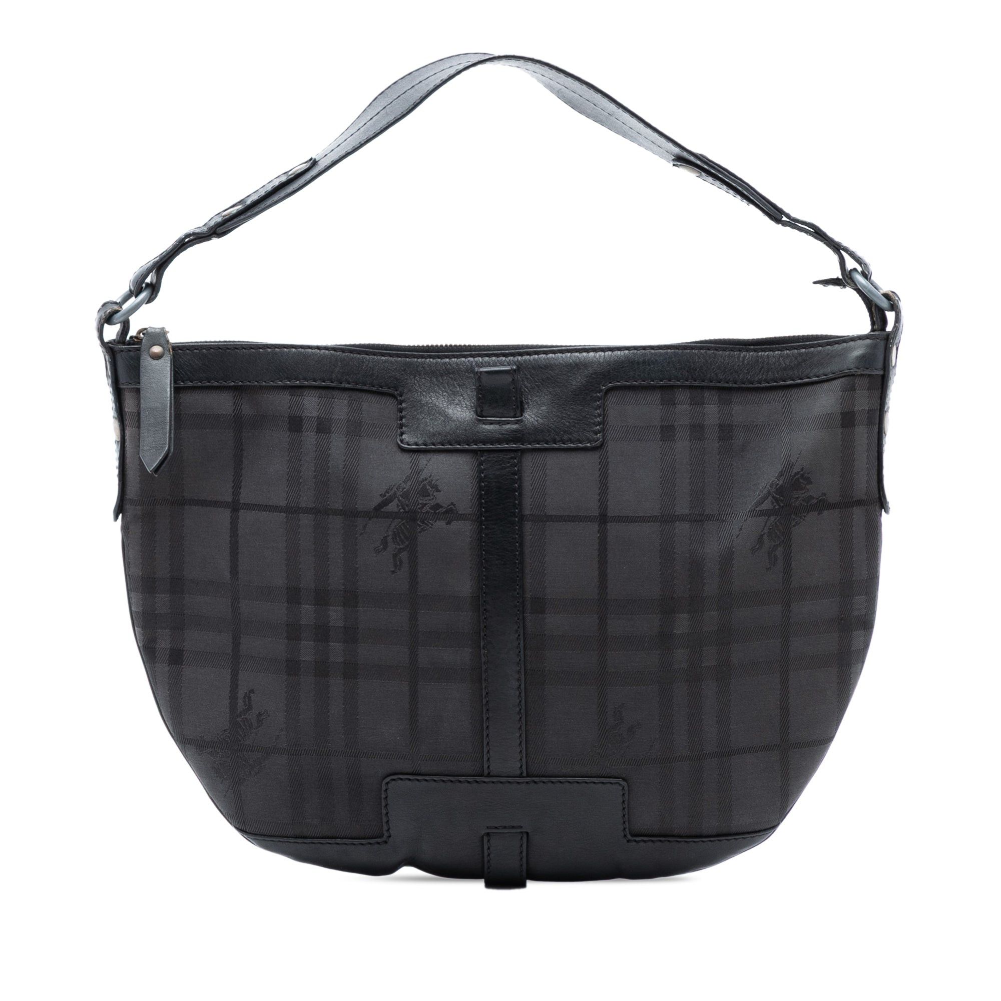 Burberry Haymarket Check Coated Canvas Hobo Size ONE SIZE - 1 Thumbnail