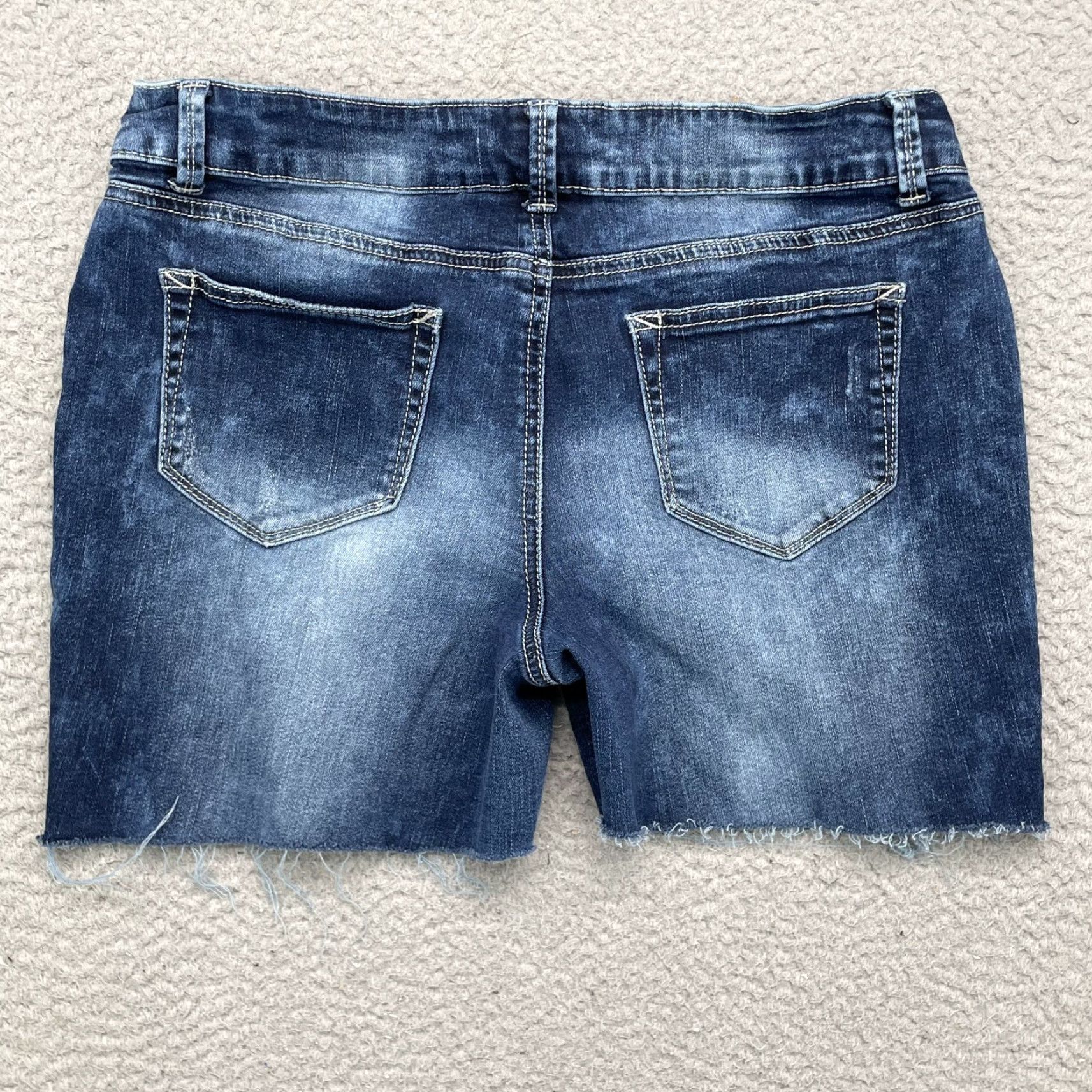 Vintage Maurice Jean Shorts Women Large Raw Cut Off Y2K Retro 90's American Preppy Rodeo Denim Size 36" / US 14 / IT 50 - 6 Thumbnail