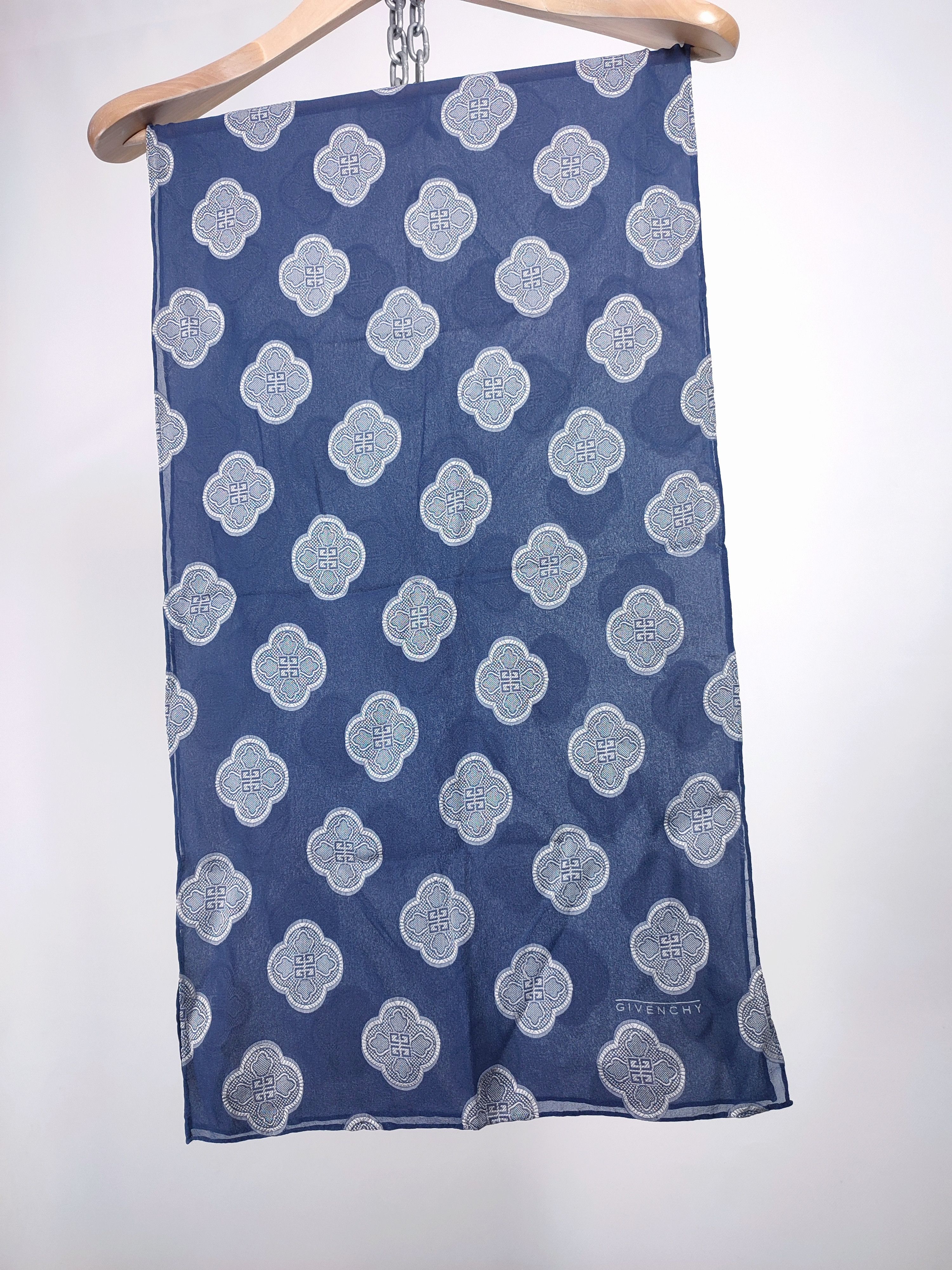 Givenchy Givenchy Logo 4G Monogram Silk Scarf Size ONE SIZE - 4 Thumbnail