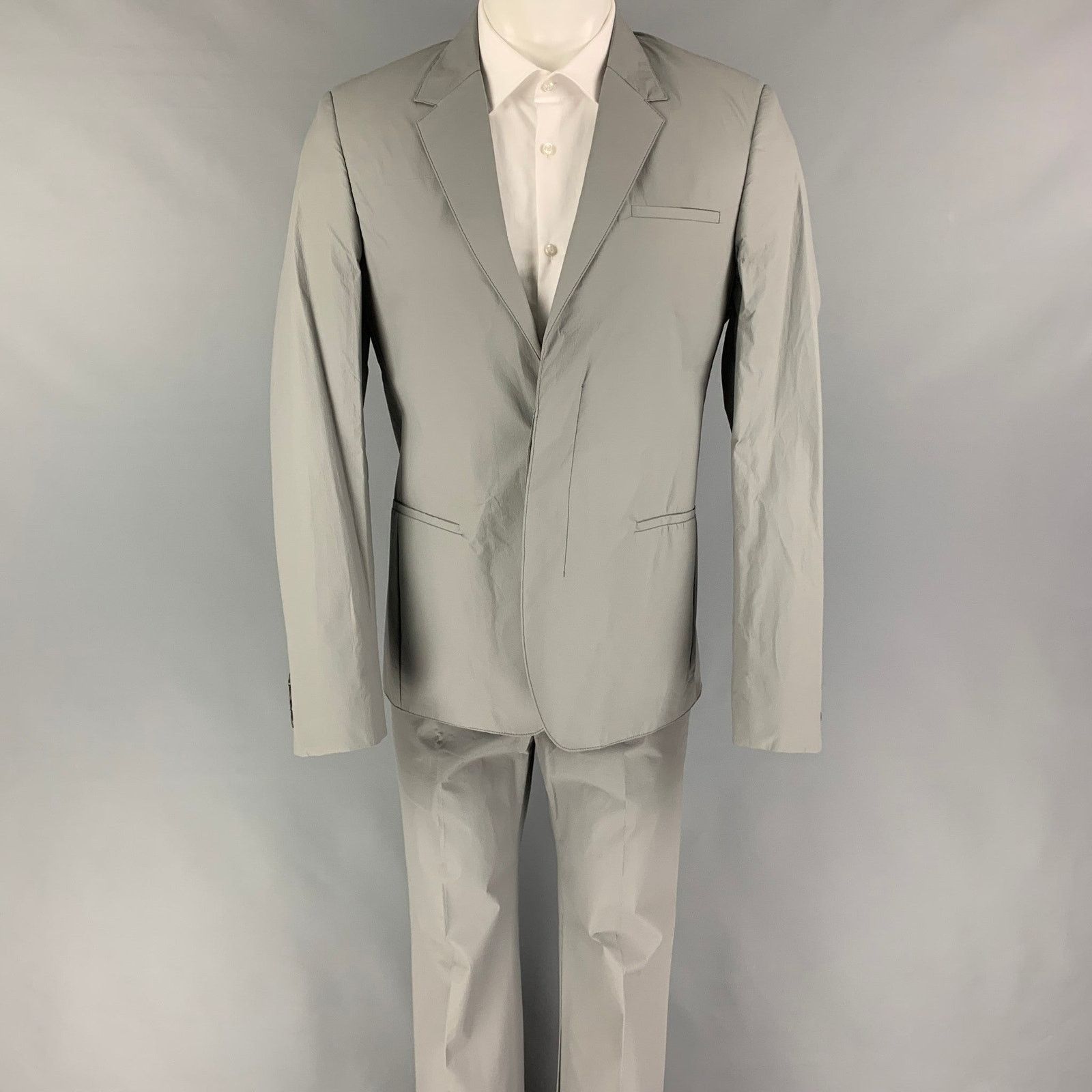 Calvin Klein CALVIN KLEIN COLLECTION 38 Grey Polyurethane Polyester Suit Size 38R - 1 Thumbnail