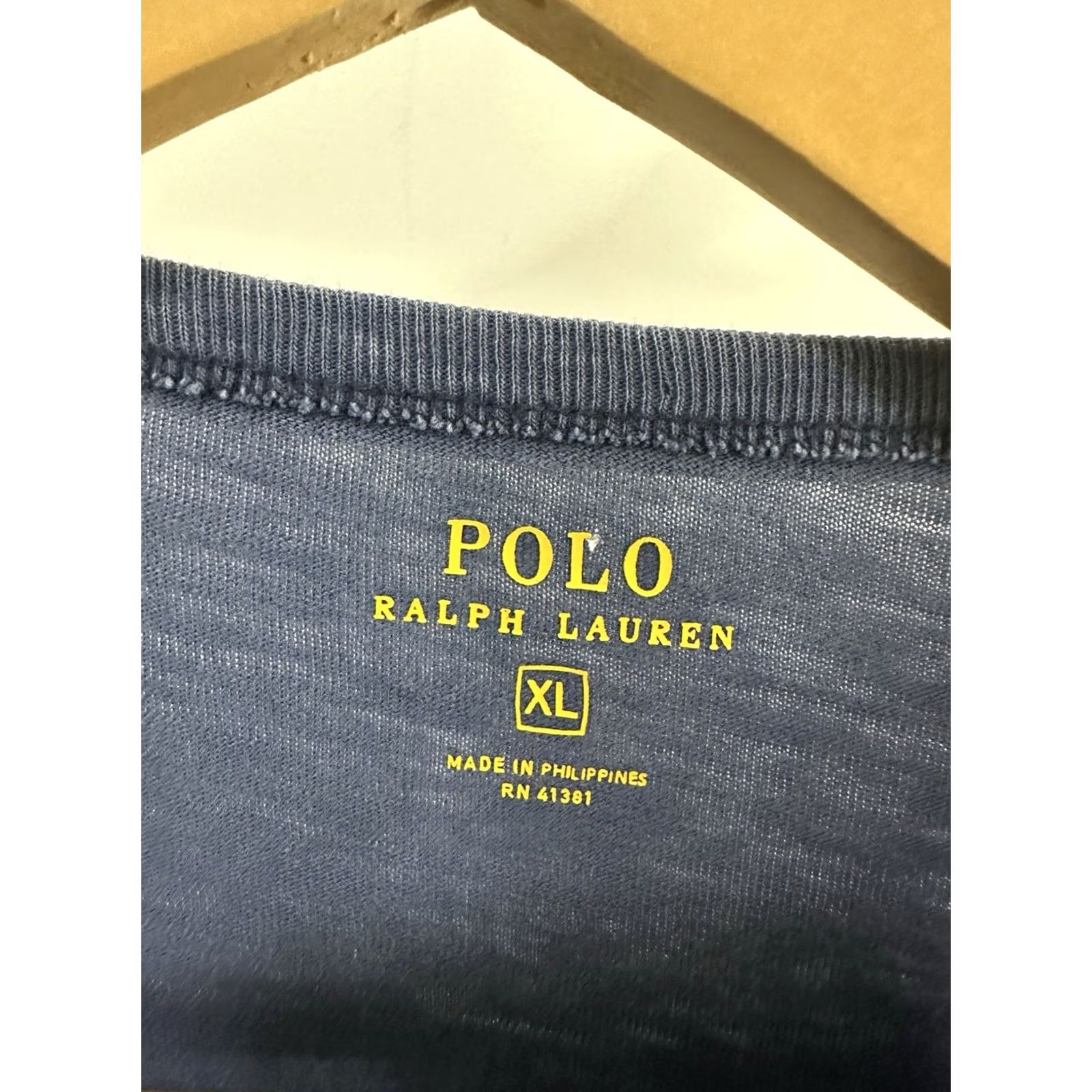 Vintage Polo Ralph Lauren VTG Marine Supply Co USN Nautical Military T-Shirt XL Blue Navy Lembo Single Stitched Mens T-Shirt Size US XL / EU 56 / 4 - 3 Thumbnail