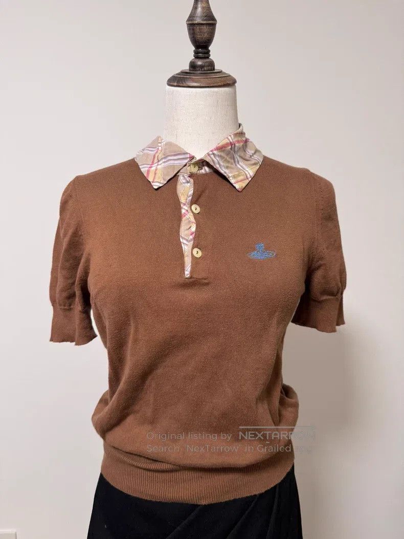 Vivienne Westwood Vivienne Westwood Brown caramel-colored short-sleeved knit Size M / US 6-8 / IT 42-44 - 1 Thumbnail