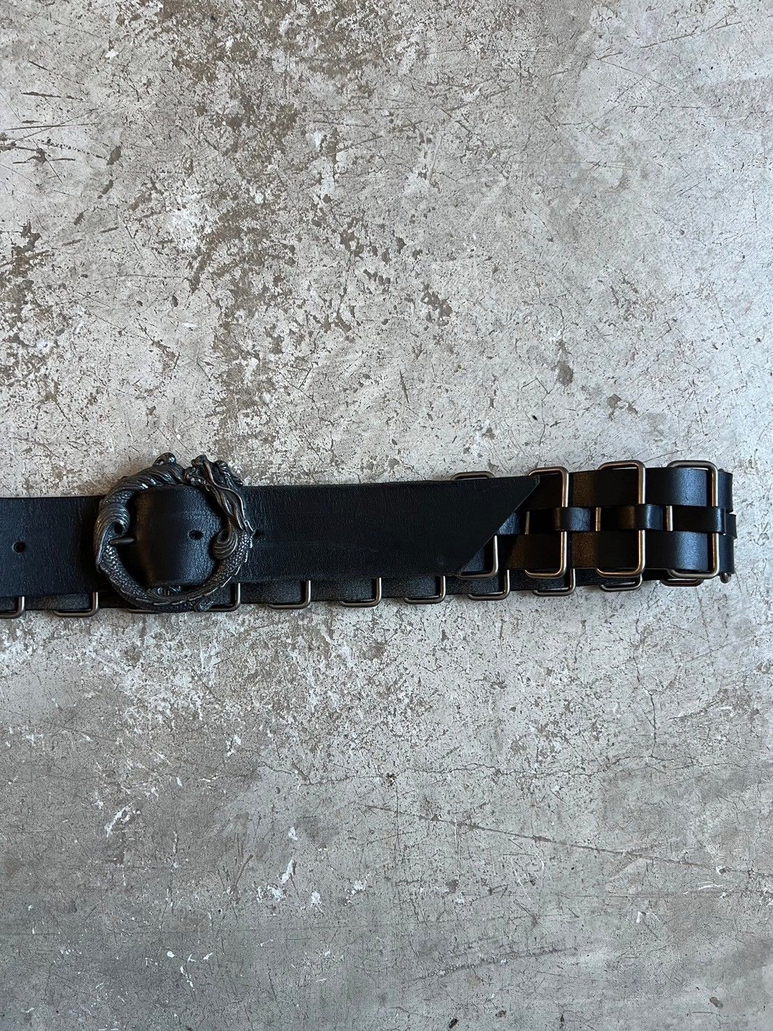 Genuine Leather × Japanese Brand × Vintage 2000s Vivienne Tam Dragon Leather  Belt | Grailed