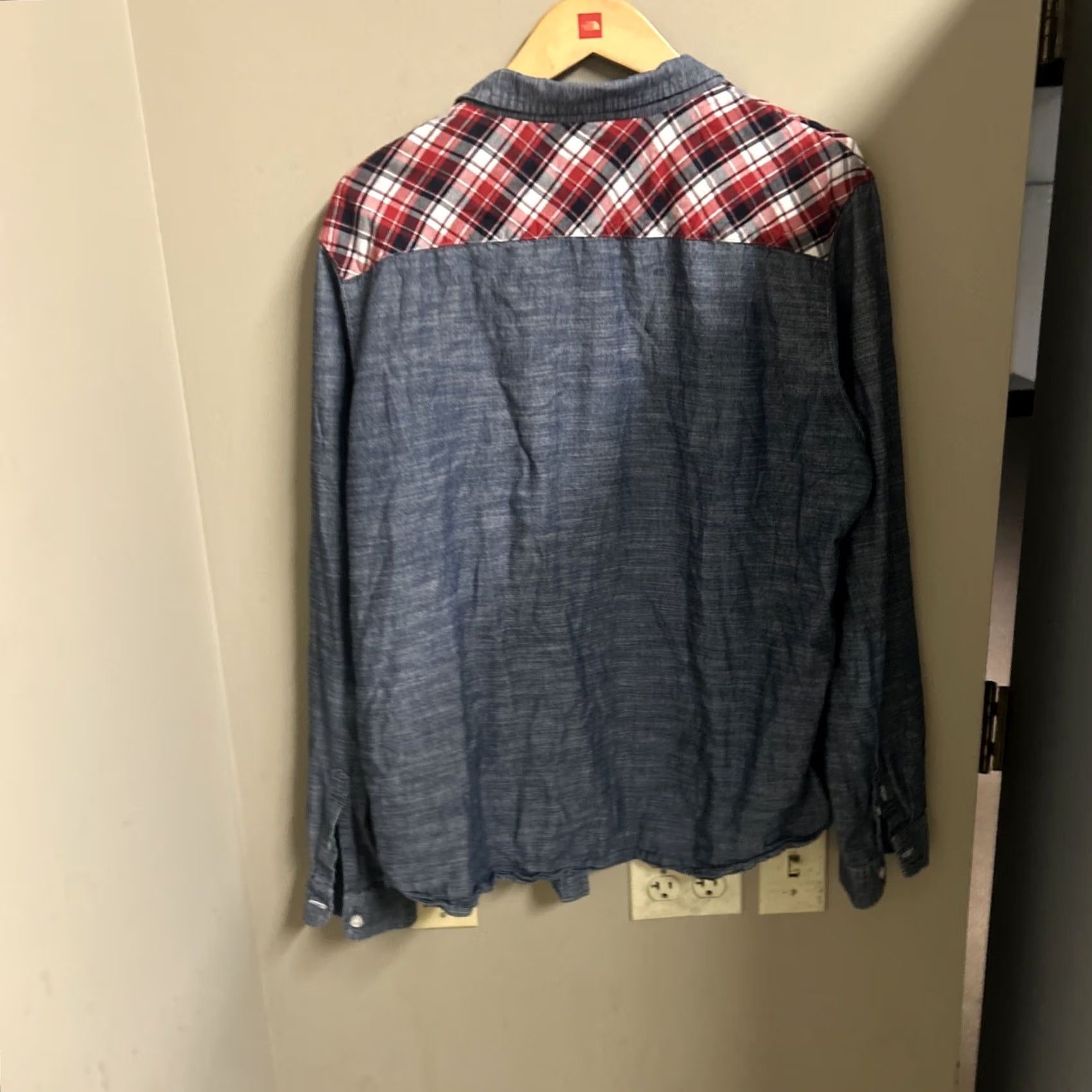 Denime Cary LaScala Button-Up Shirt Denim Lightweight USA Pattern Striped Long Sleeve Blue Cotton Men XXL Regular Authentic San Francisco USA Made Size US S / EU 44-46 / 1 - 4 Thumbnail