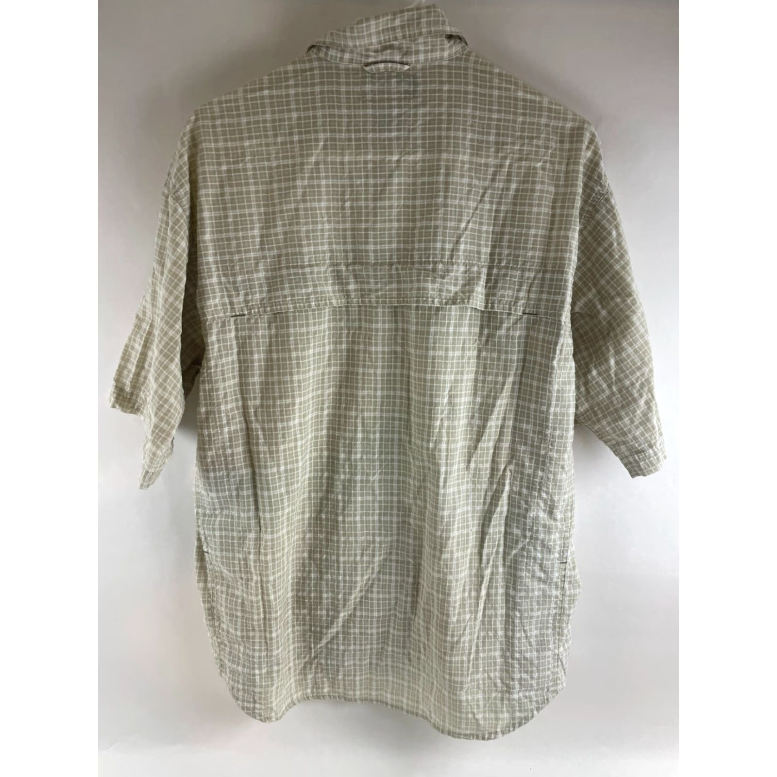Vintage Columbia Shirt Men's Size Large Greenish Tan White Plaid Button Up Vented Pocket Size US L / EU 52-54 / 3 - 2 Thumbnail