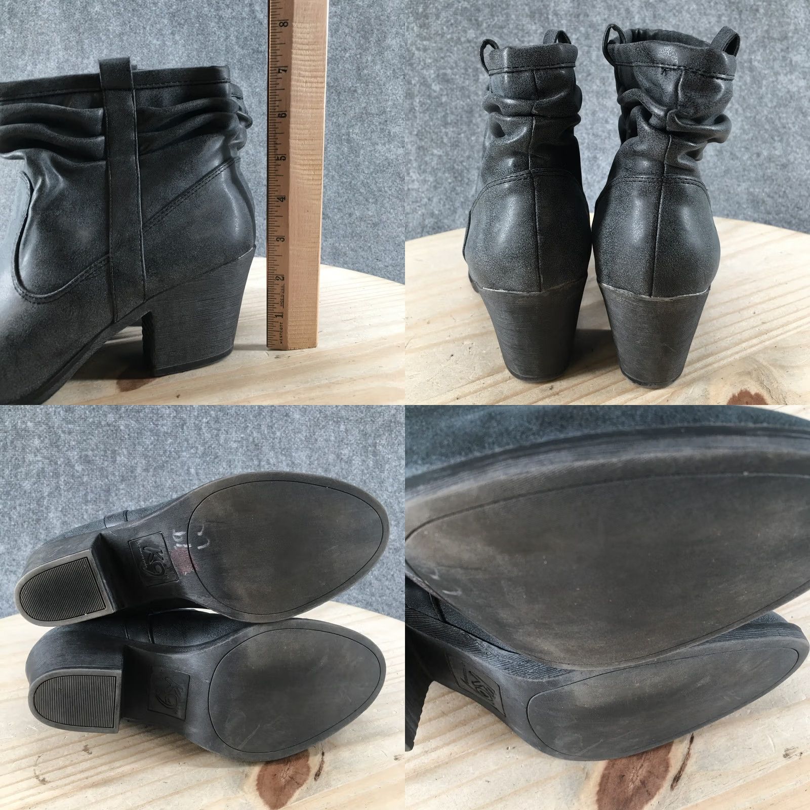 Vintage K9 By Rocket Dog Boots Womens 9.5 M Pull On Ankle Bootie Blue Faux Leather Heels Boots Size US 10 / IT 40 - 8 Thumbnail