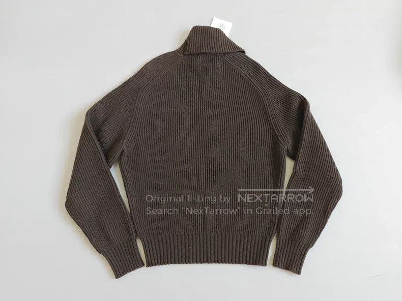 Hermes Hermes Double collar cashmere knitted sweater, dark brown, Size US M / EU 48-50 / 2 - 7 Thumbnail