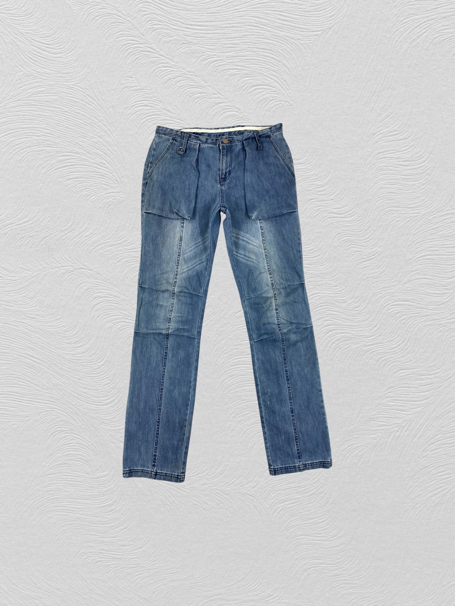 Japanese Brand Faded Blue Vintage Morgan Homme Jeans 32x33.5 Denim- JN3541 Size US 32 / EU 48 - 1 Thumbnail