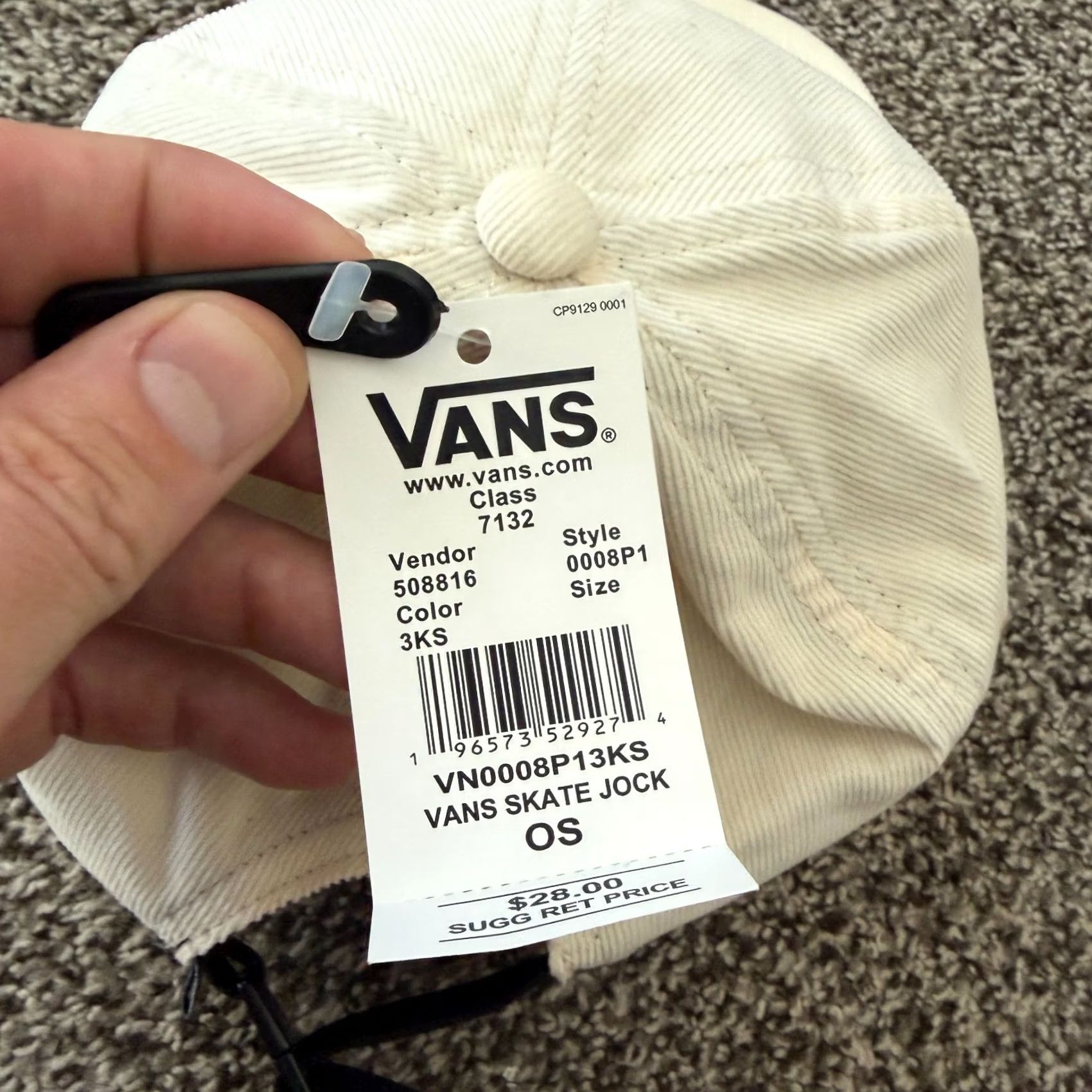 Vans VANS Pest Control White Adjustable Baseball Cap Funny Graphic Hat Corduroy Hat Men Casual Adjustable Cap White Men Cap Size ONE SIZE - 5 Thumbnail