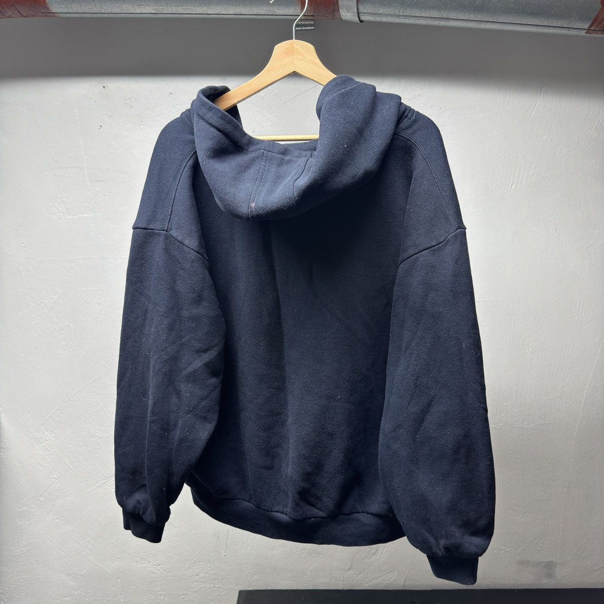 Vintage 90s Thermal Lined Navy Blue Zip Up Hoodie ERD Grunge Faded Size US XL / EU 56 / 4 - 6 Thumbnail