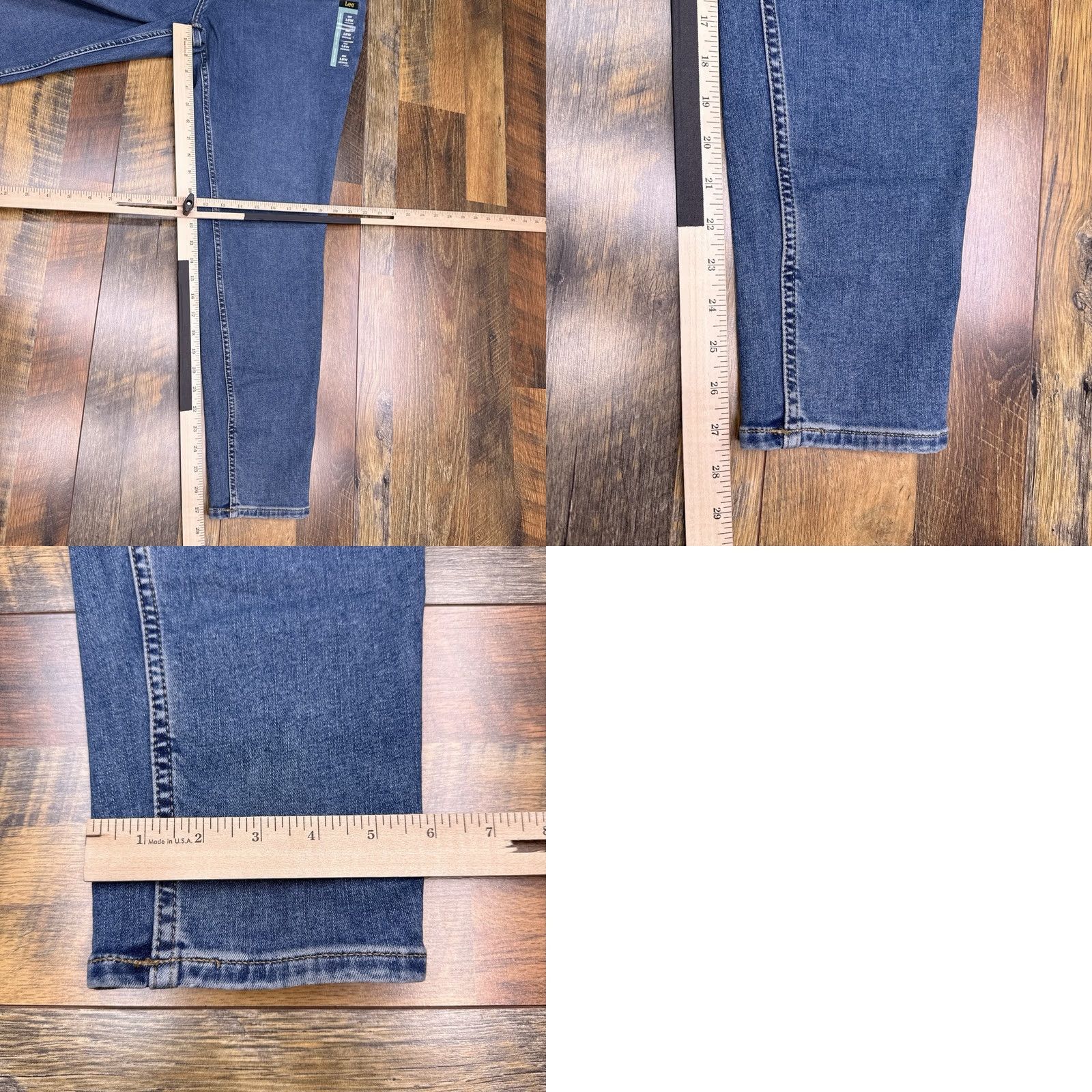 Lee Lee Skinny Jeans Womens 18W Medium Ultra Lux Comfort Zip Button Denim 5-Pocket Blue Slim High Rise Plus Womens Size 40" / US 18 - 9 Thumbnail