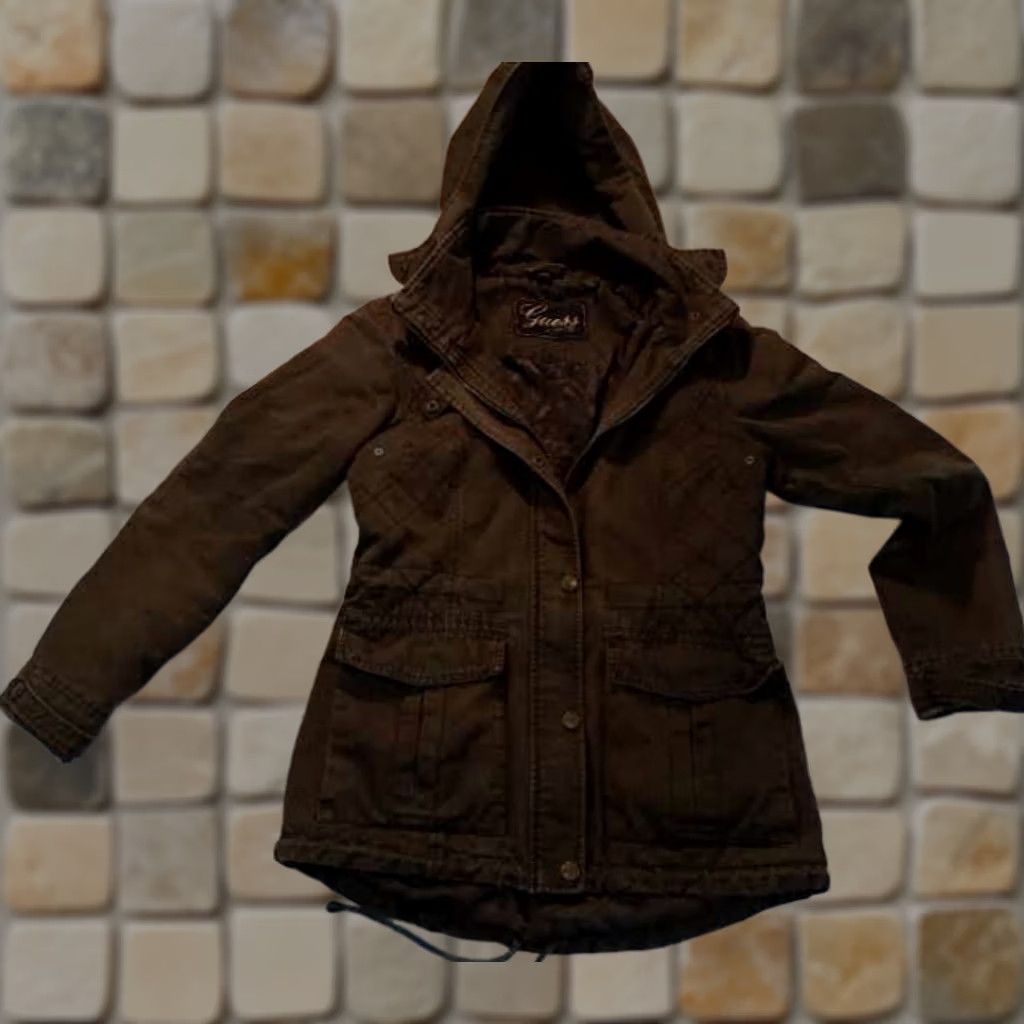 Guess Guess Insulated Heavy Denim Full Zip-Button Jacket - Womens Size Small Size S / US 4 / IT 40 - 1 Thumbnail