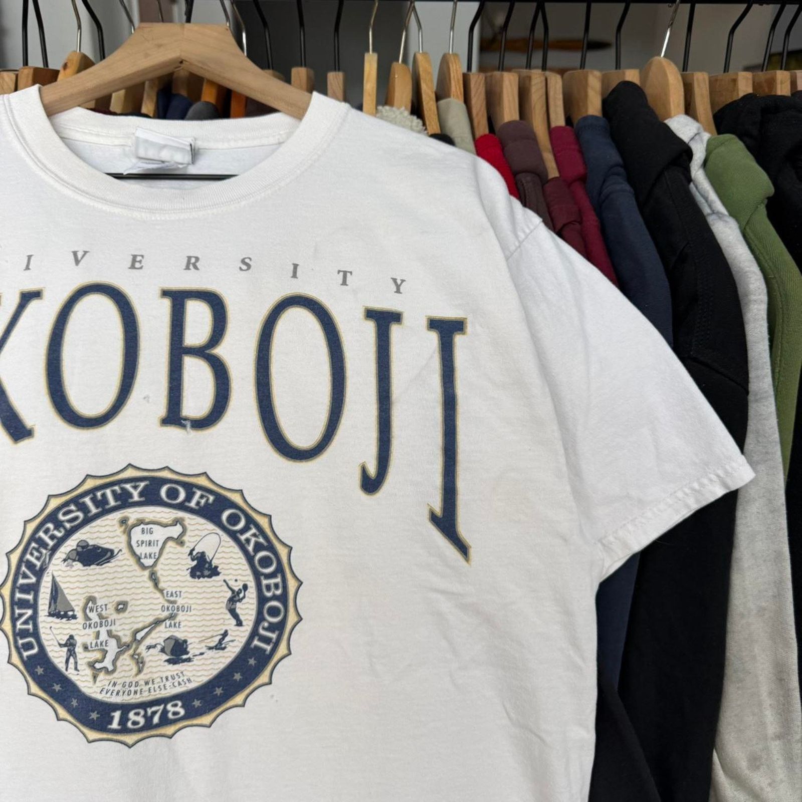 Other Vintage 90s Univiersity of Okoboji T-Shirt Size US L / EU 52-54 / 3 - 3 Thumbnail