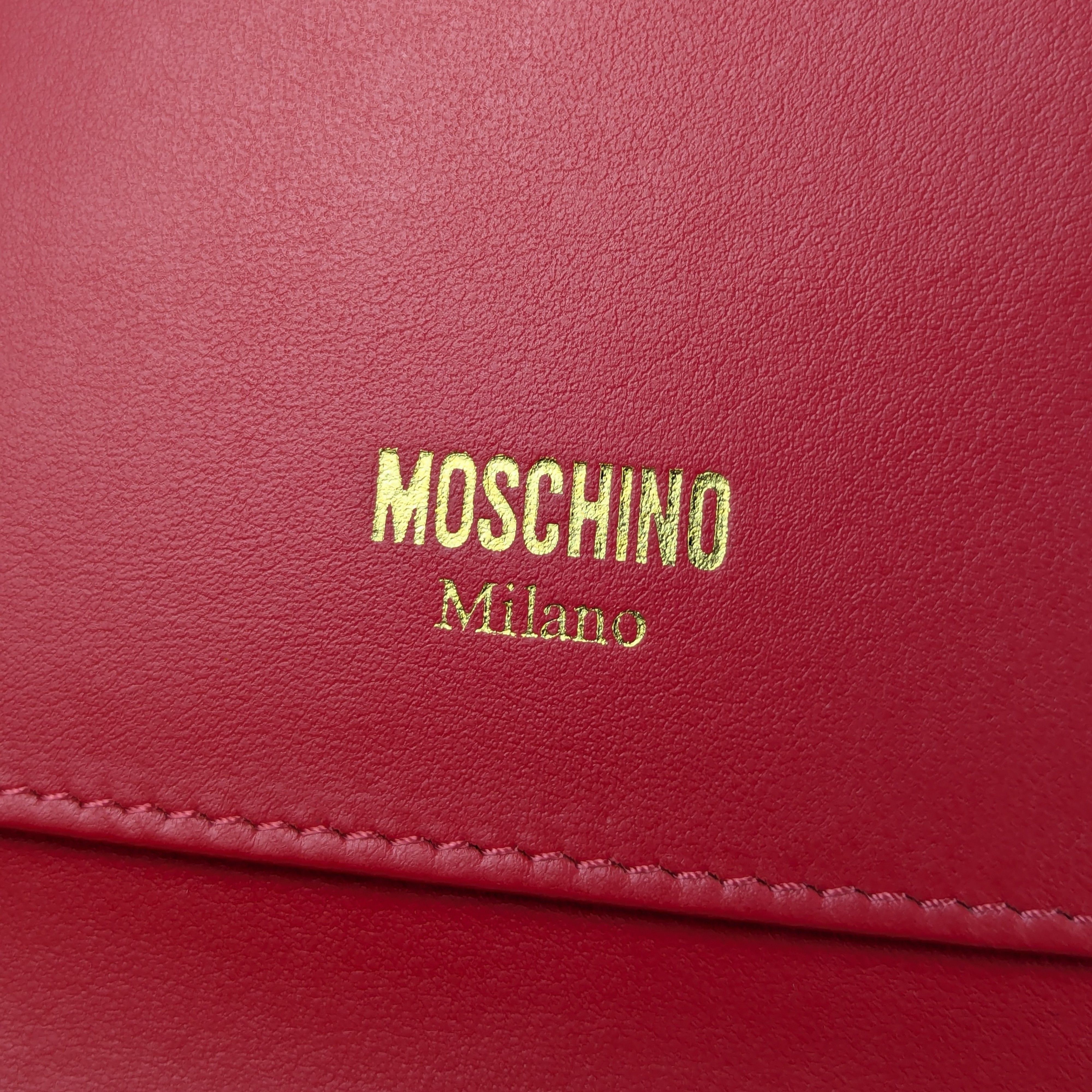 Moschino MOSCHINO COUTURE TEDDY BEAR RED LEATHER SHOULDER / CROSS BAG Size ONE SIZE - 9 Thumbnail