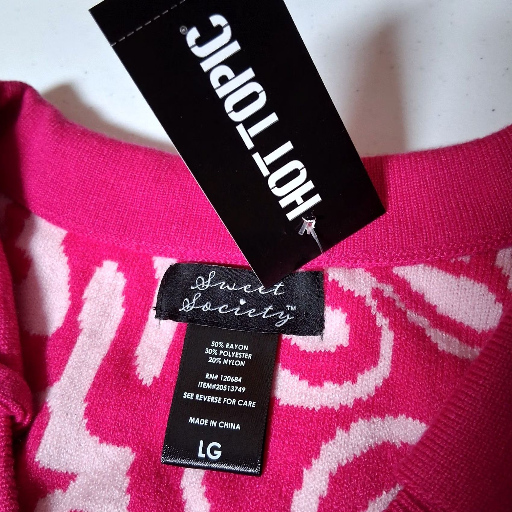 Hot Topic VINTAGE Hot Topic Sweater Vest Shirt Women L Pink Knit Sleeveless Collared Slim Retro Y2K Artsy Fun Academia Twee Barbiecore Size L / US 10 / IT 46 - 7 Thumbnail