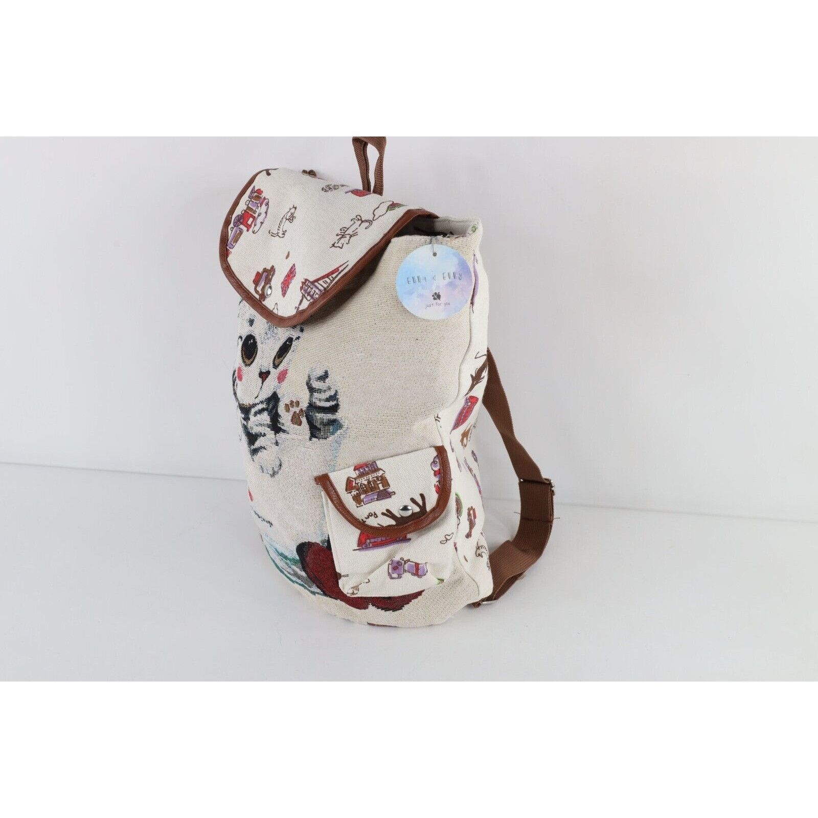Vintage New Vintage Y2K All Over Print Cat Kitten Backpack Bag Size ONE SIZE - 4 Thumbnail